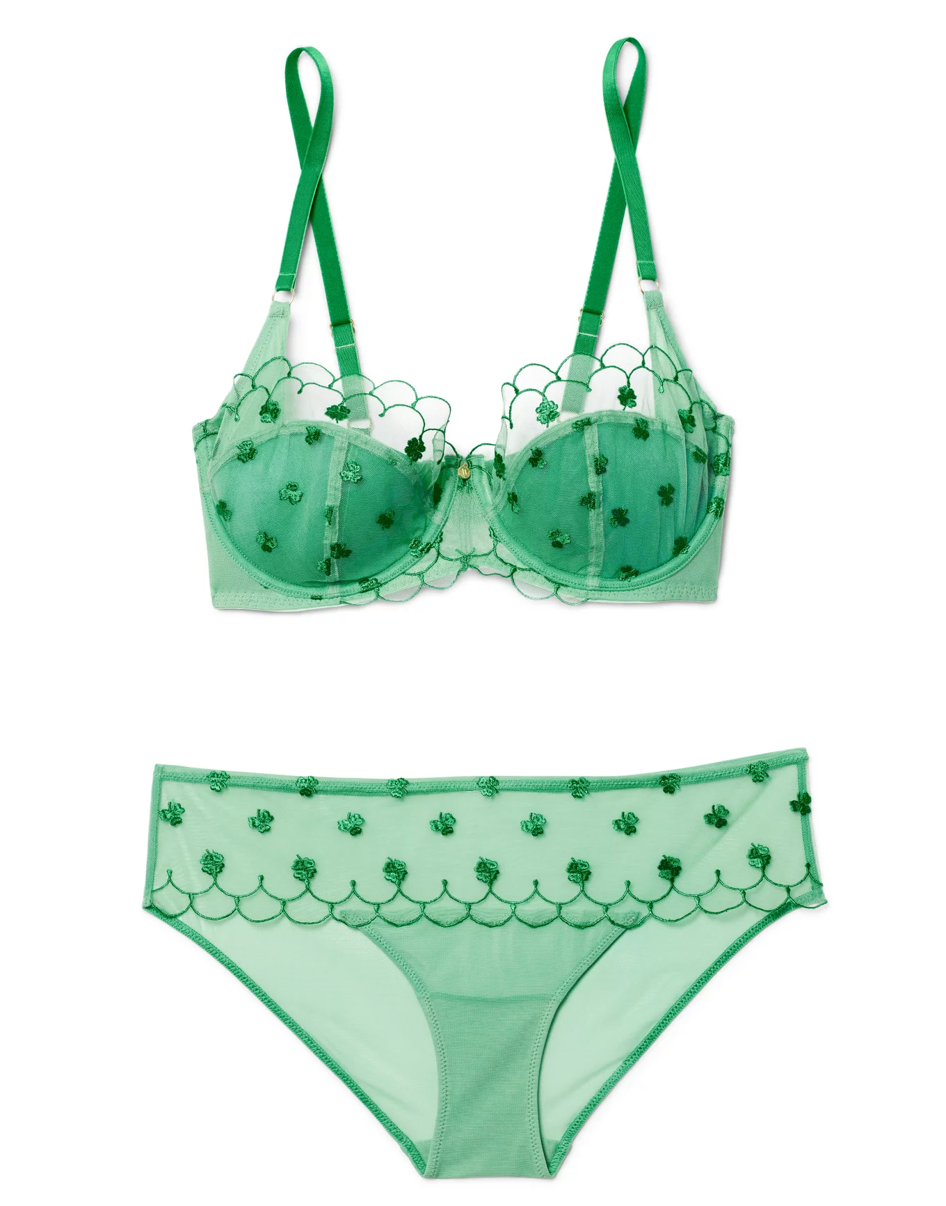 Green Sexy Matching Lingerie Sets