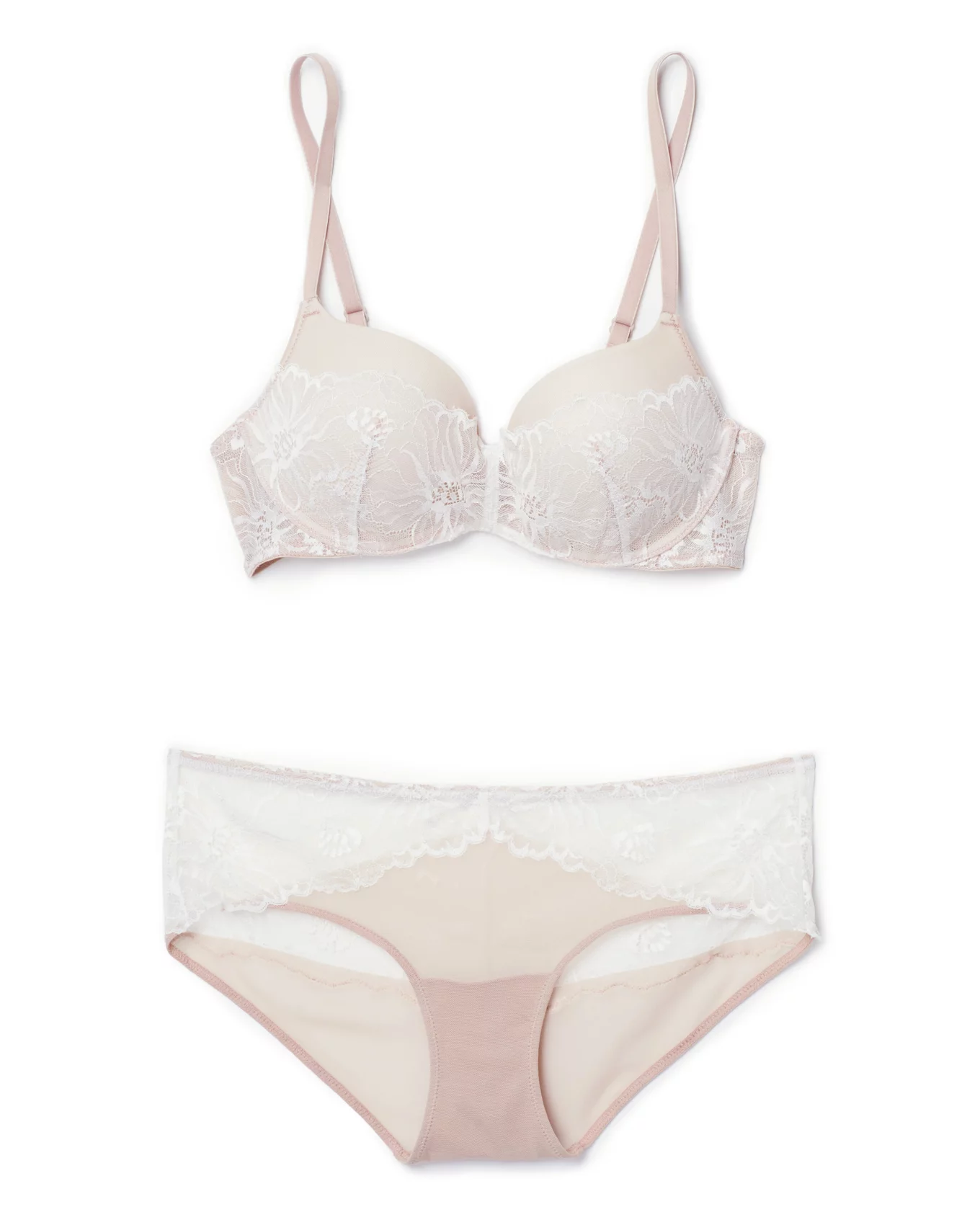 Women's Bra and Panty Set - 32DD - White - Cyla Push Up - Adore Me