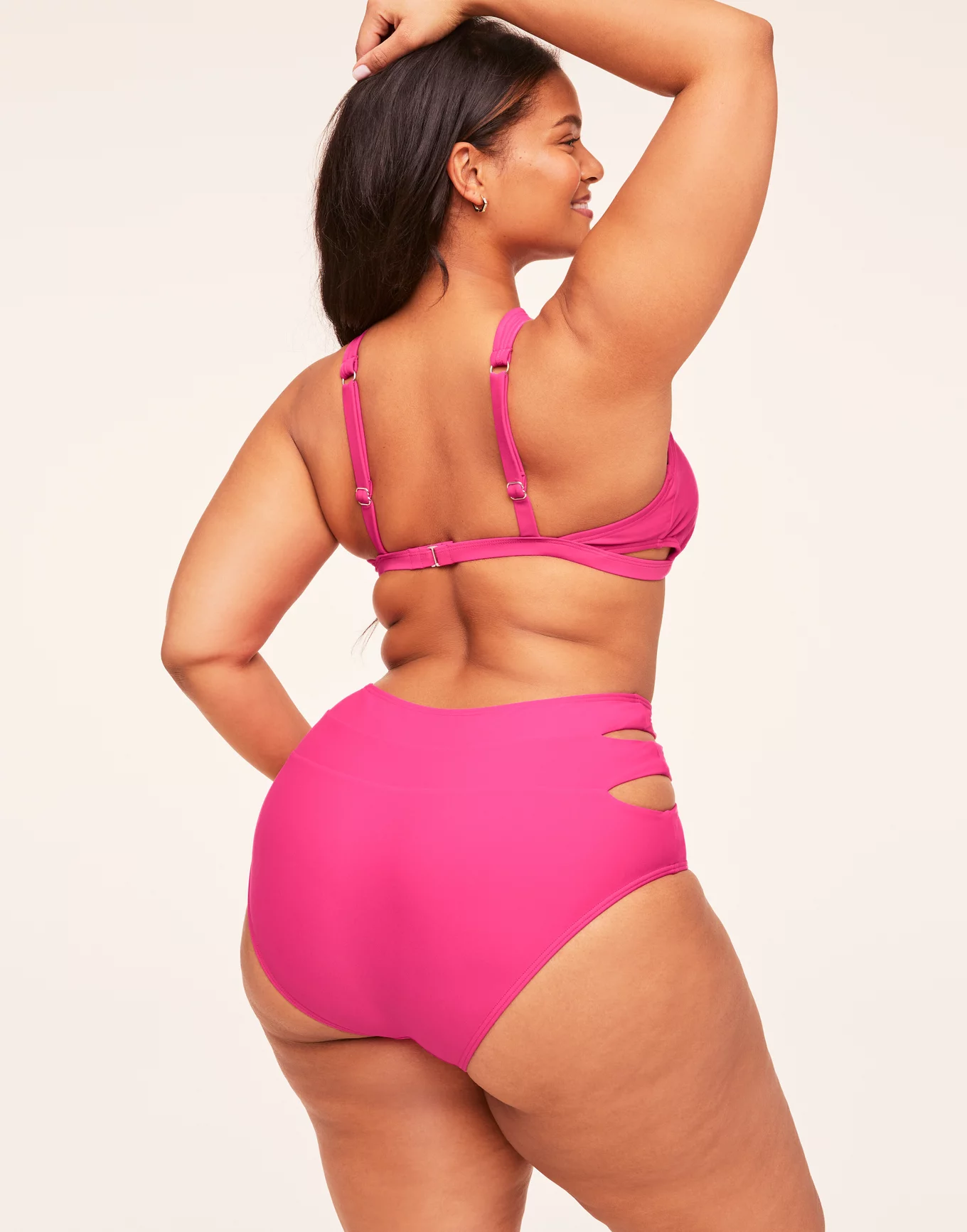 Demi Dark Pink 2 Plus Bikini set, XL-4X