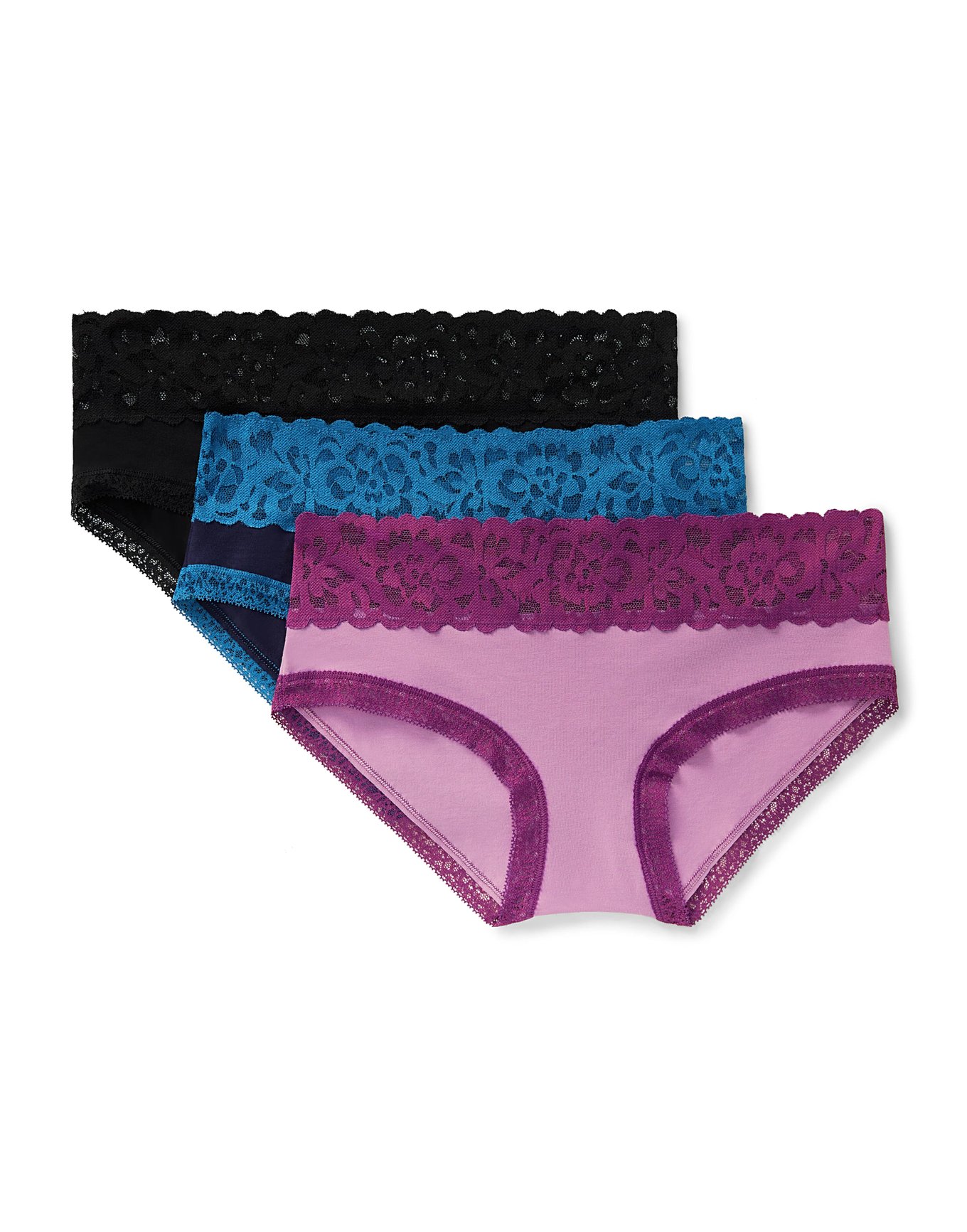 Hipster Women High Quality Cotton Printed Bra Panty Set (3 Colours