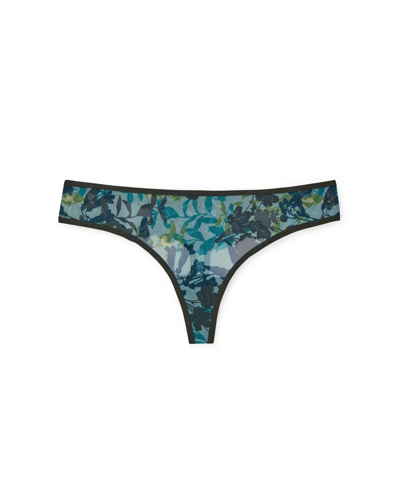 Yandy Botanical Babe Thong Bikini Bottom, Floral Strappy Thong Bikini  Bottom 