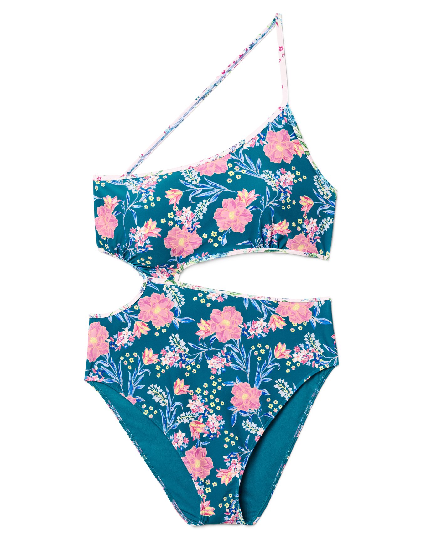 Dustin Floral Blue Plus One Piece, XL-4X | Adore Me