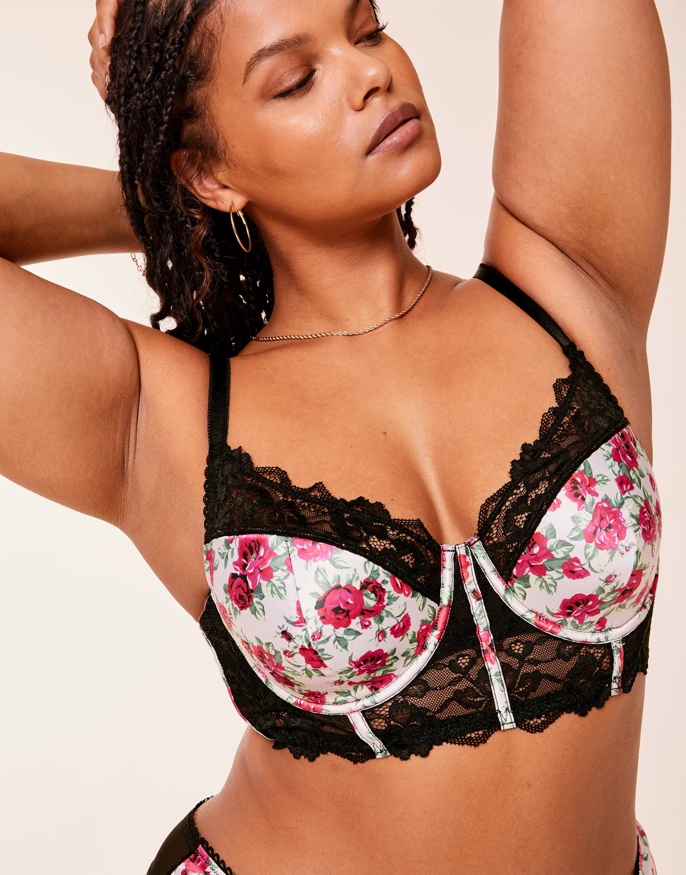 Nare Floral Pink 8 Plus Contour Full Coverage, 38DD-46DDD