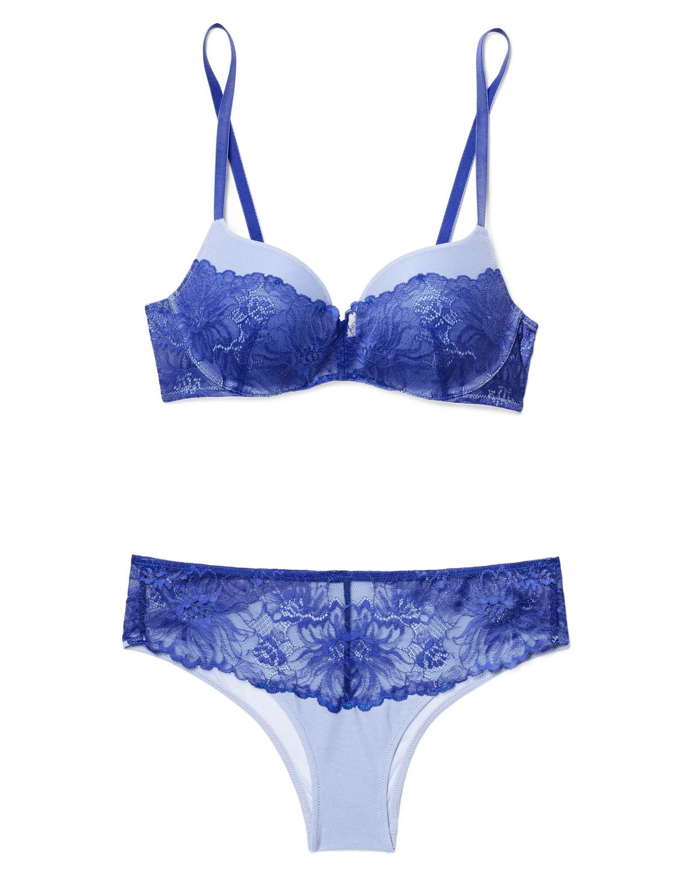 Adore Me Blue Lace Plunge Lined Bra Size 36DD - $26 New With
