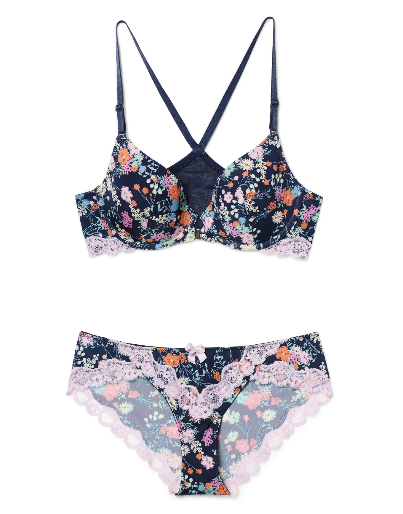 Anais Floral Purple Contour Demi, 32B-38DD