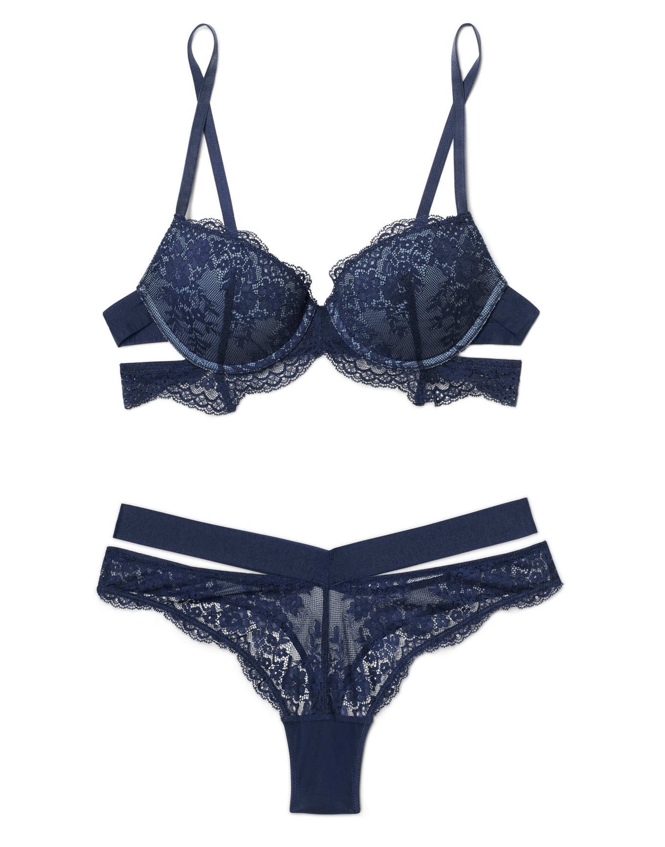 Olisa Dark Blue Push Up Demi, 32A-38D | Adore Me