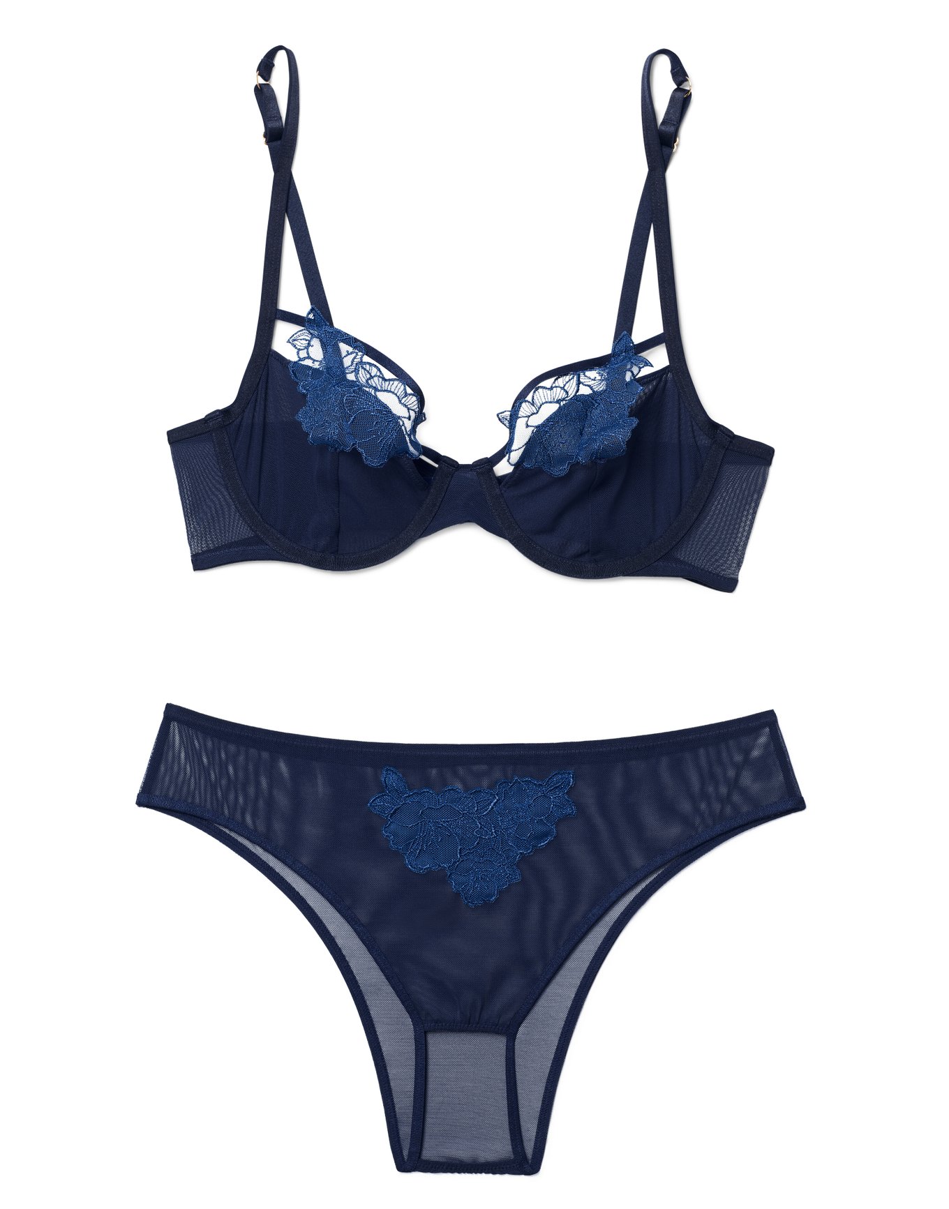 Andy Dark Blue Unlined Demi, 32A-38DD | Adore Me