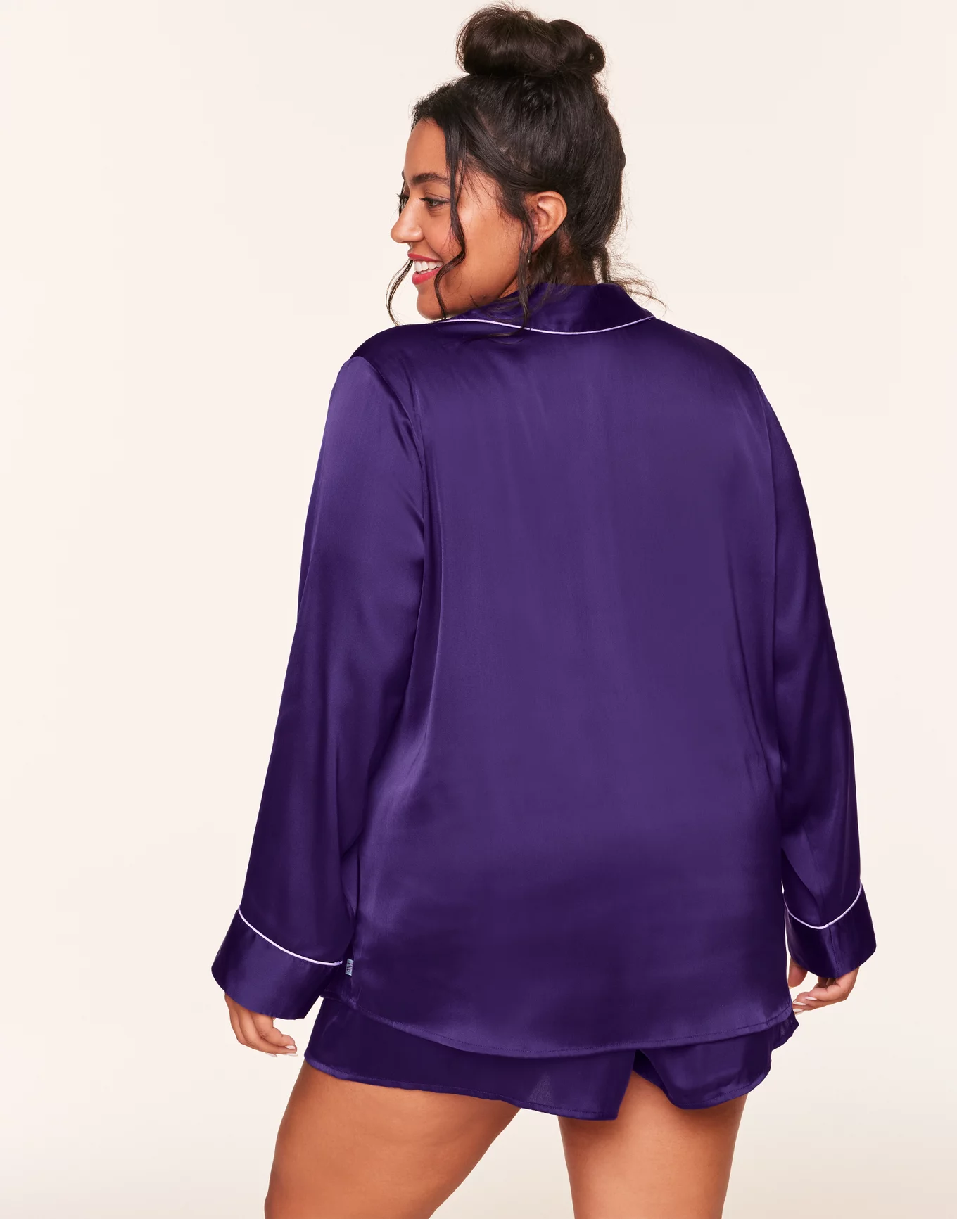 Buy Mauve Purple Rib Long Sleeve Pyjamas from the Laura Ashley online shop