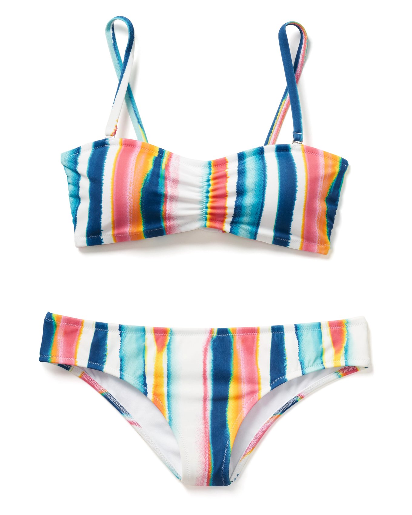 Baley Stripe White Bikini, S | Adore Me