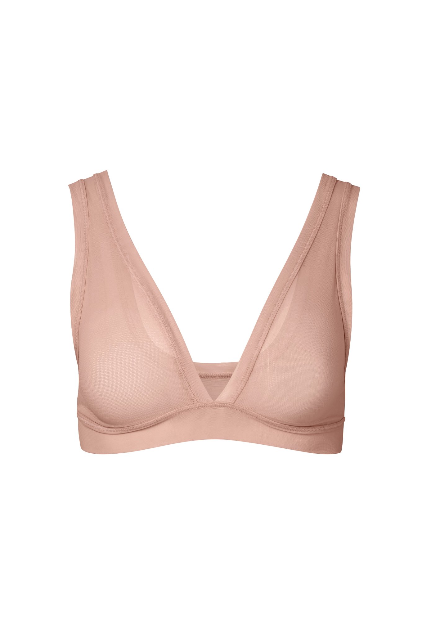 Buy ERES Eden Full Cup Mesh Triangle Bra - Pink At 30% Off