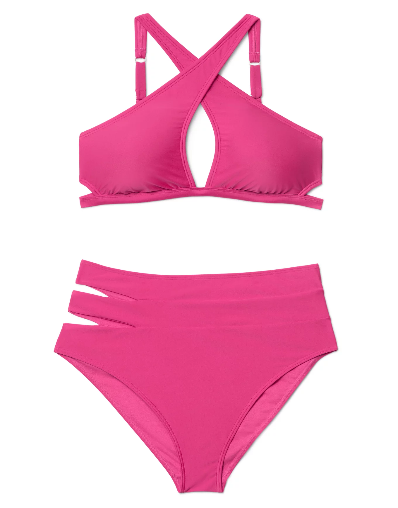 Ride A Wave Pink Ribbed Low Rise Cheeky Bikini Bottoms FINAL SALE – Pink  Lily