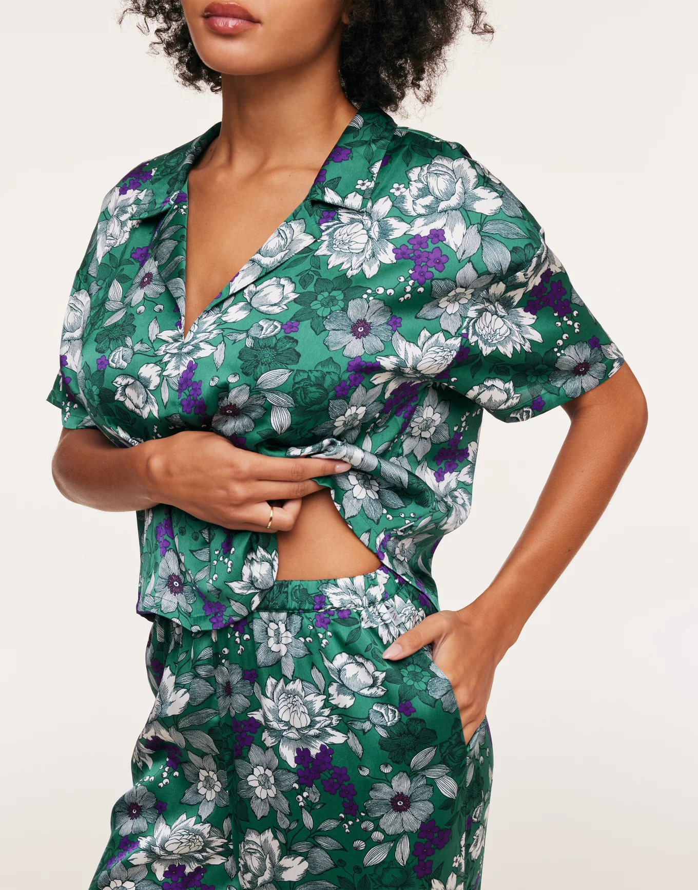 Verica Floral Green Top and Pant Set, XS-XL