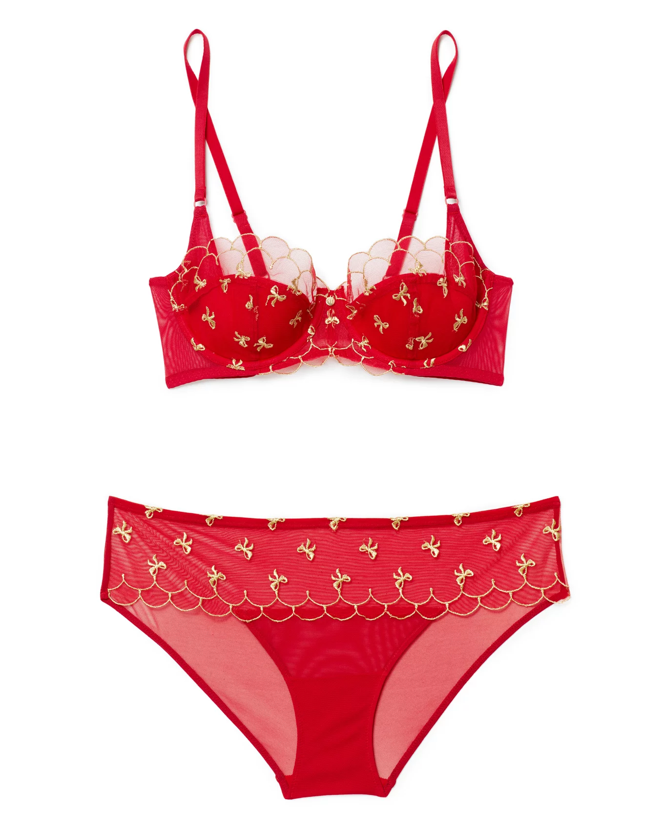 FASHION FLOW RED Lingerie Set for Women Bra Panty Set Combo