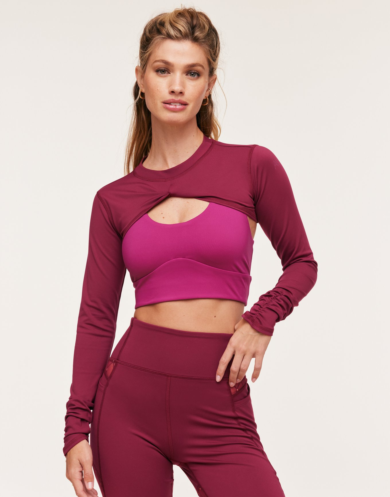 red activewear top