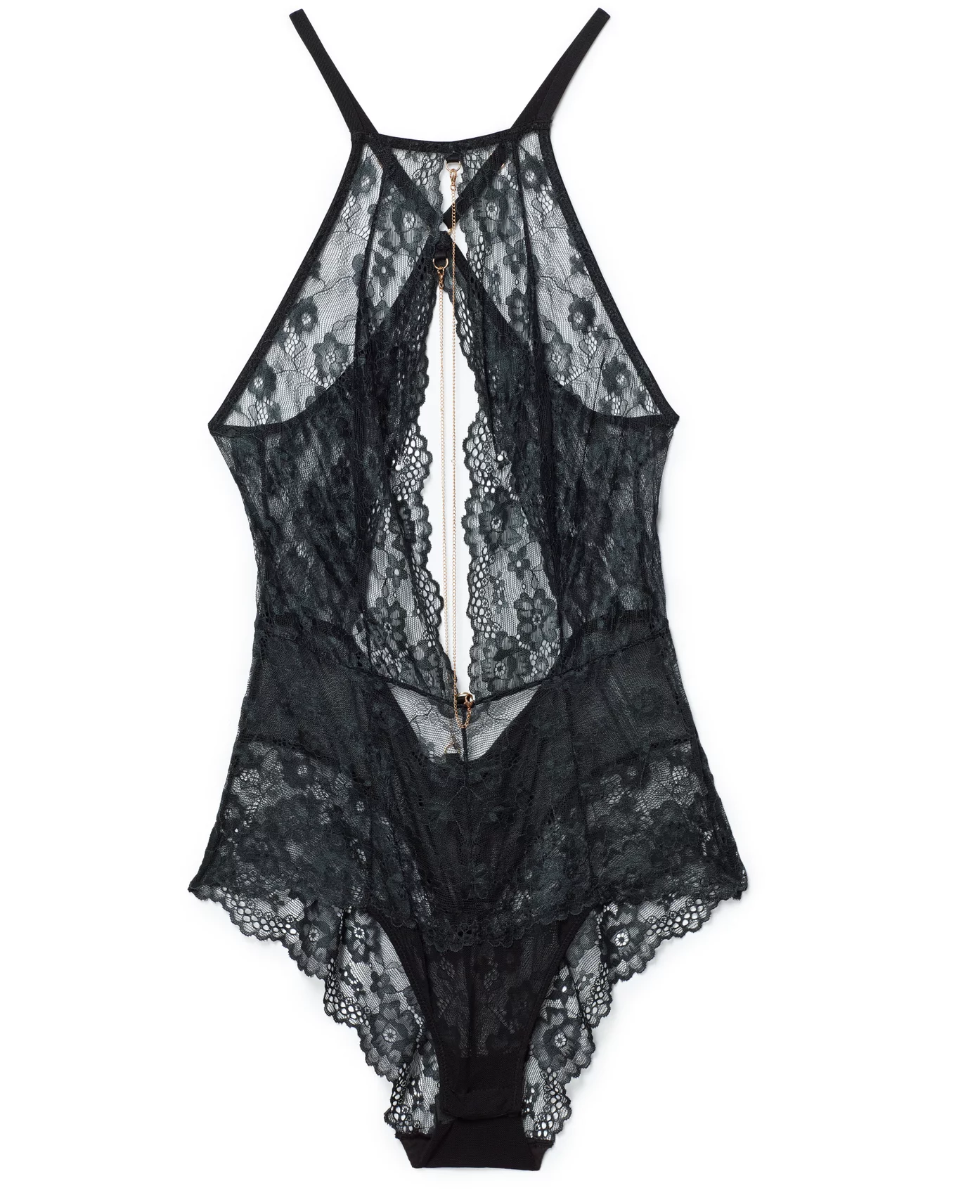 Renetta Black Lace Bodysuit, XS-XL