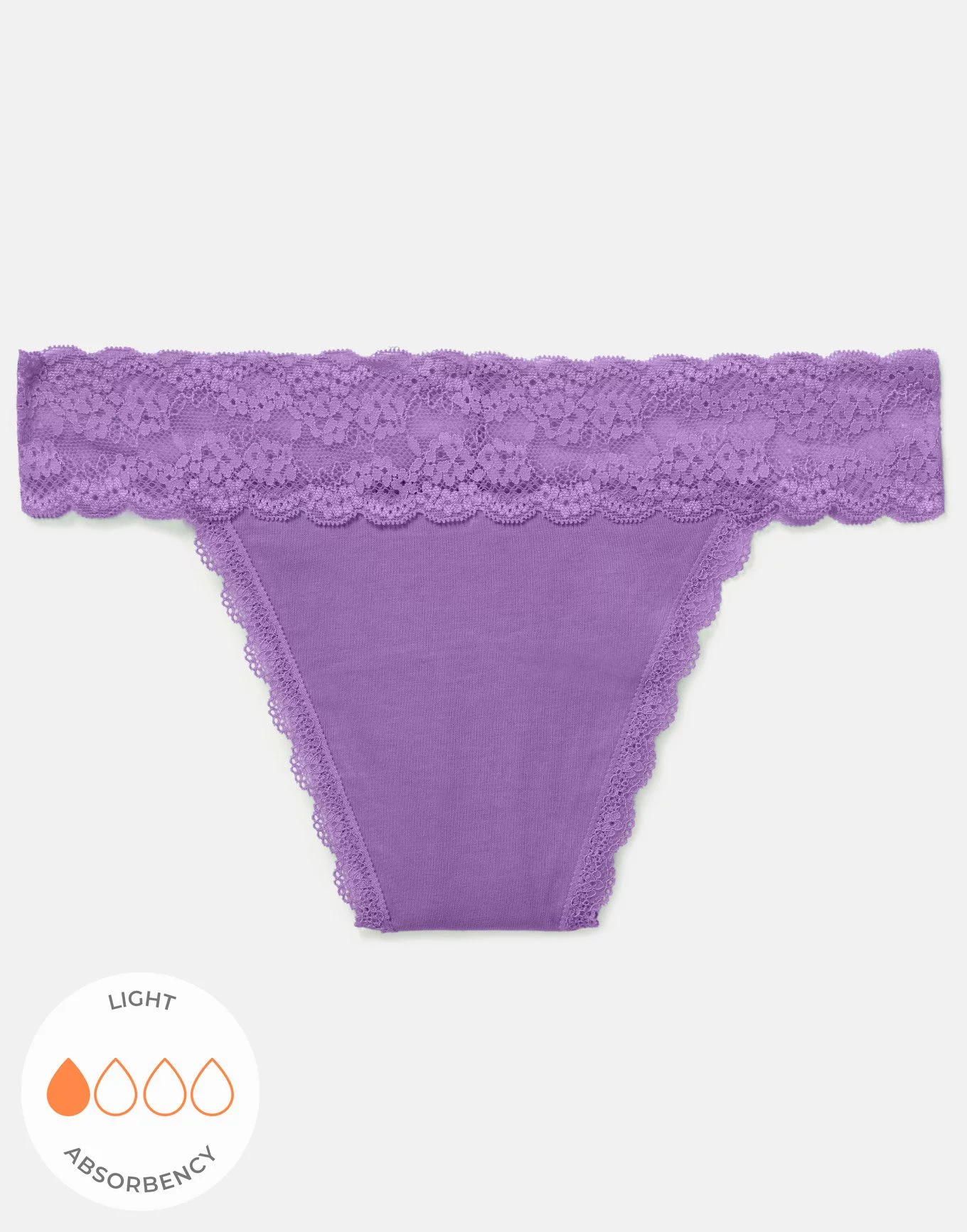 Lily Thong Dark Purple Plus Period Panties, 3X