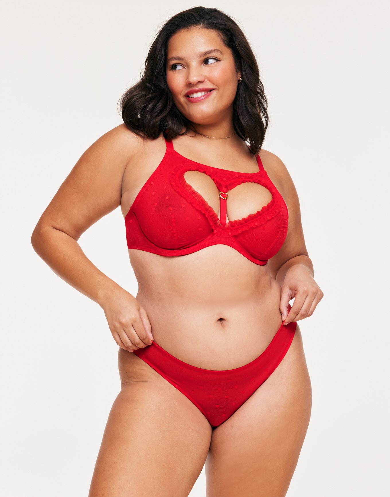 Collection Red Passion - Unlined triangle bra, Garter-Belt and