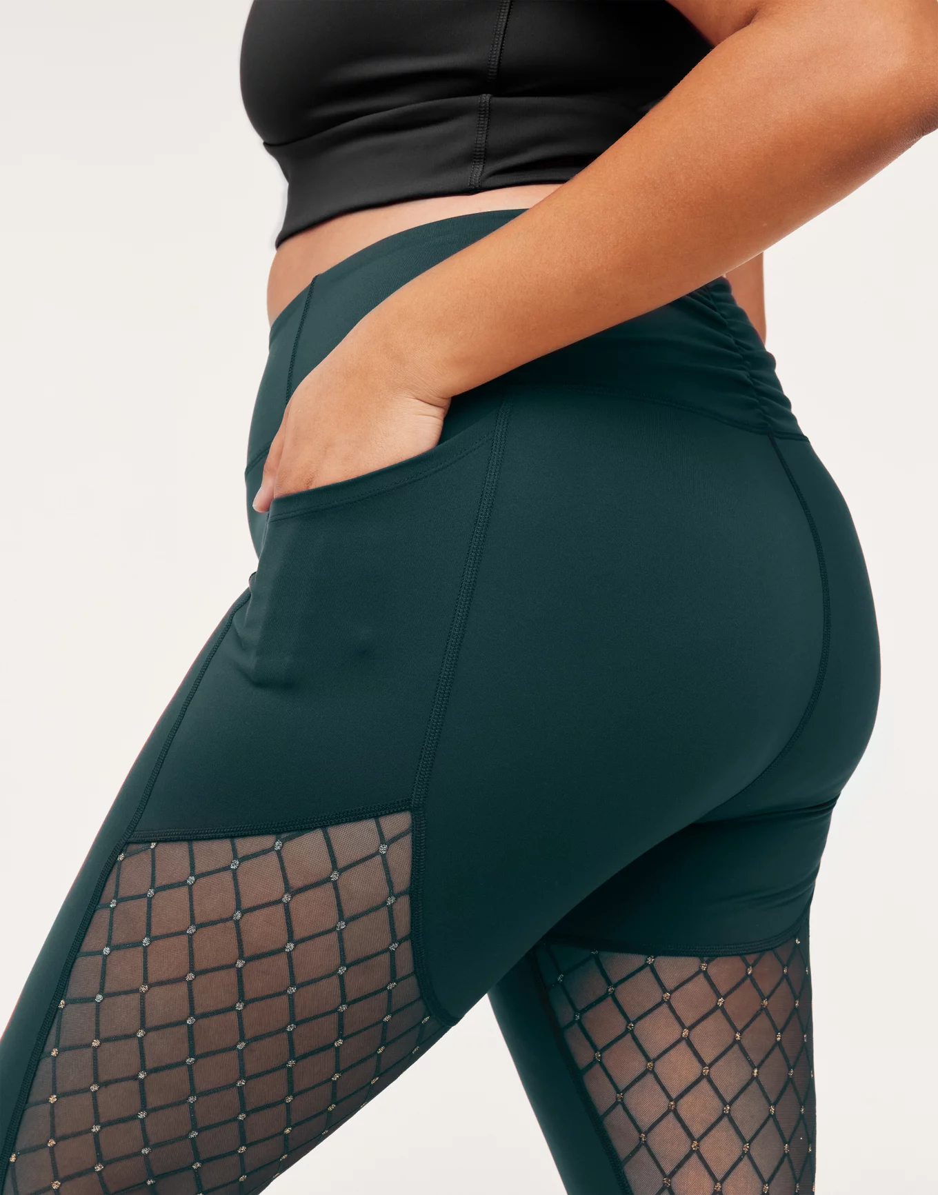 Black leggins set metalizado – Greenfit