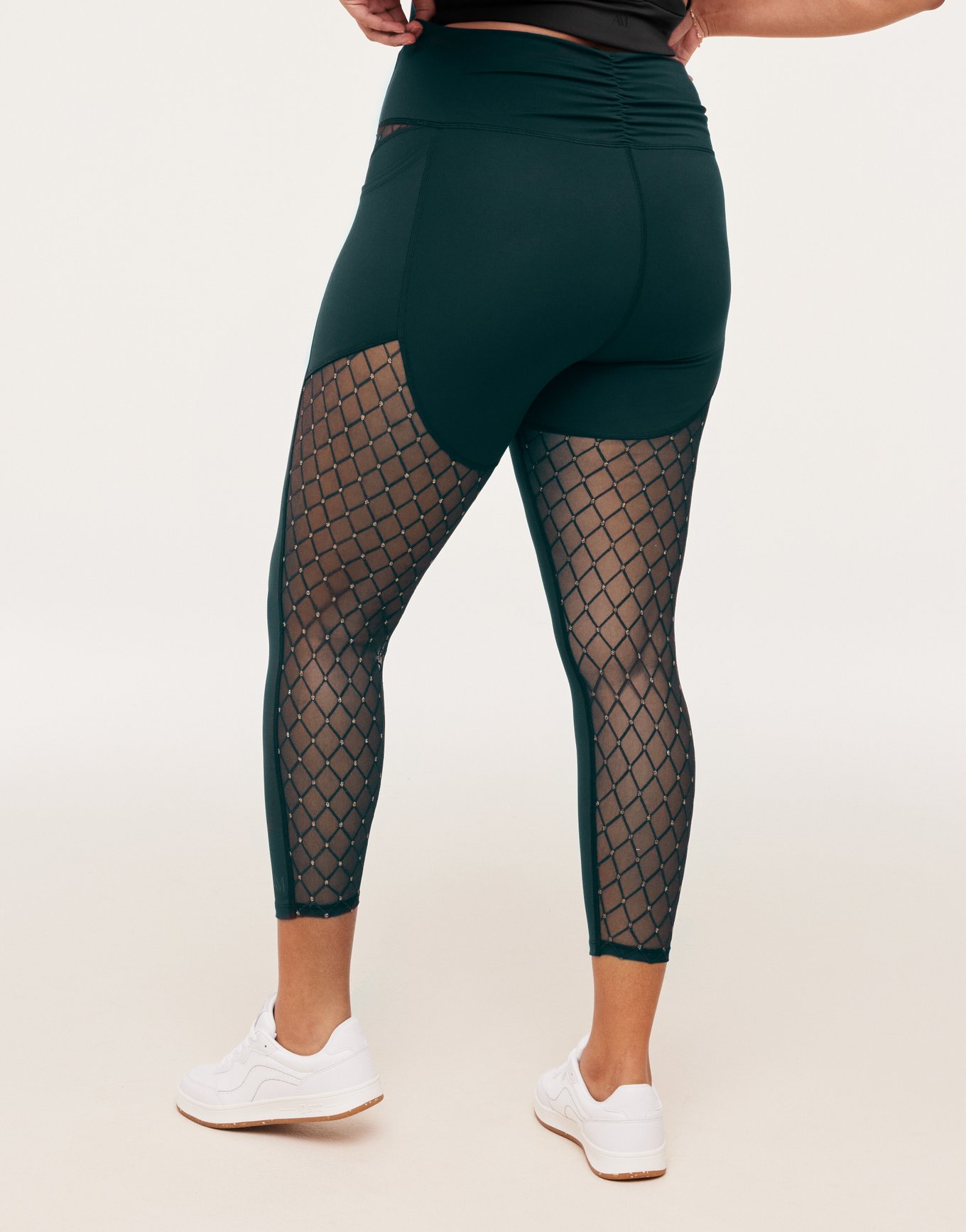 Standards & Practices Women's Plus Interlaced Mesh Leggings With Side  Pockets