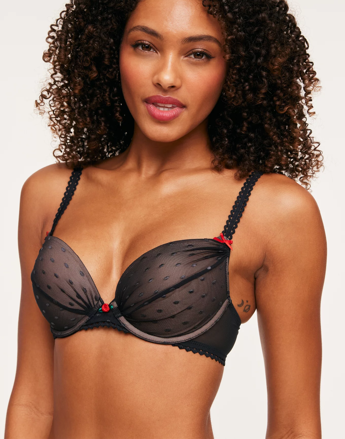 Stacy Black Push up plunge, 32A-38DD