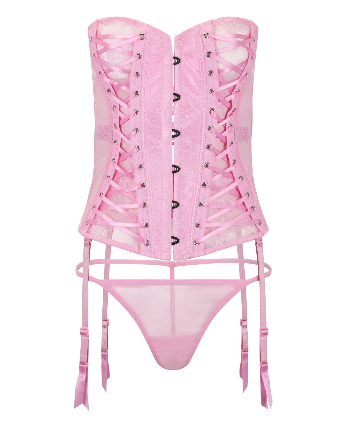 Biker’s custom pink outlets corset, bustier, S