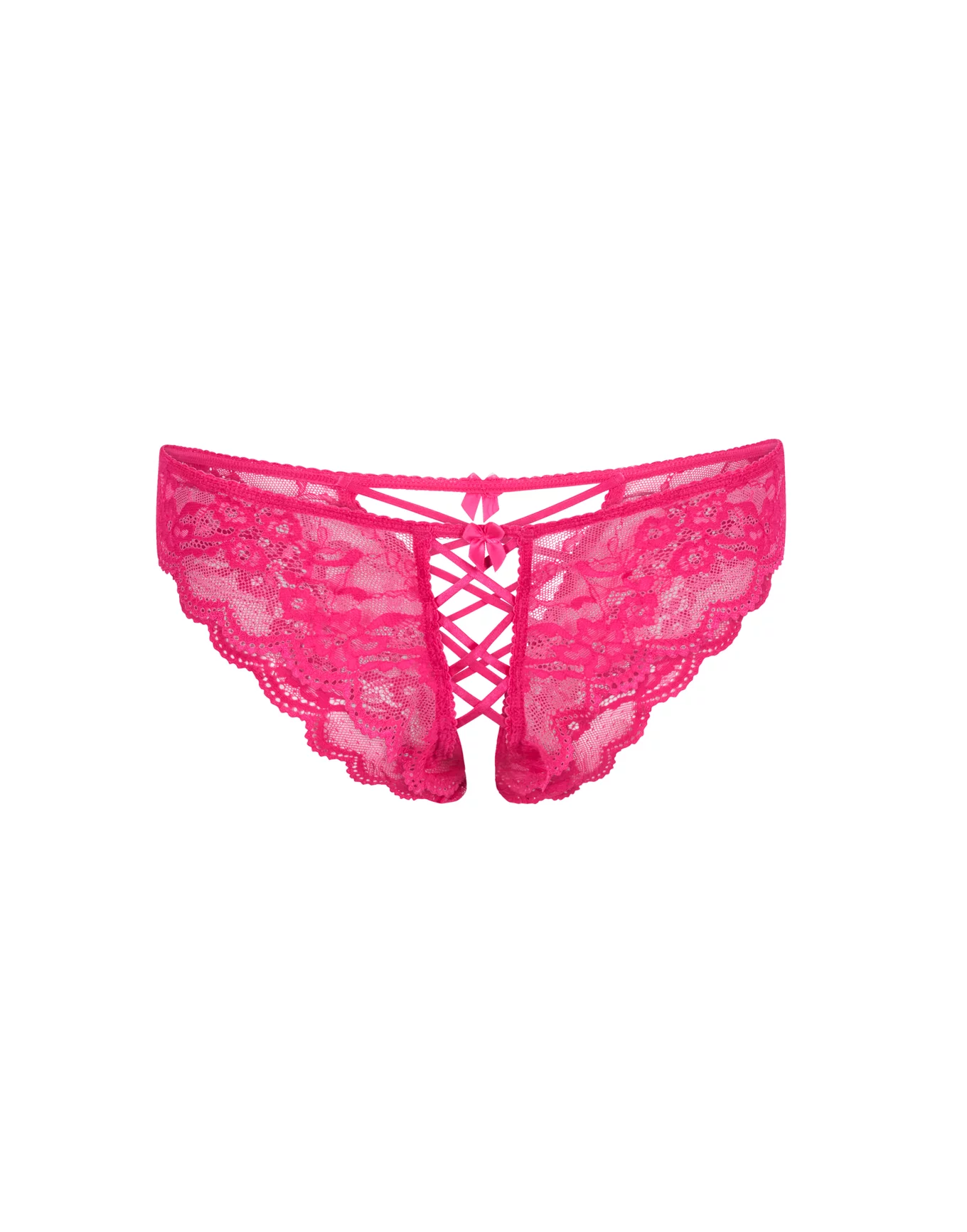 Sarina Cheeky Dark Pink Crotchless Cheeky | Adore Me