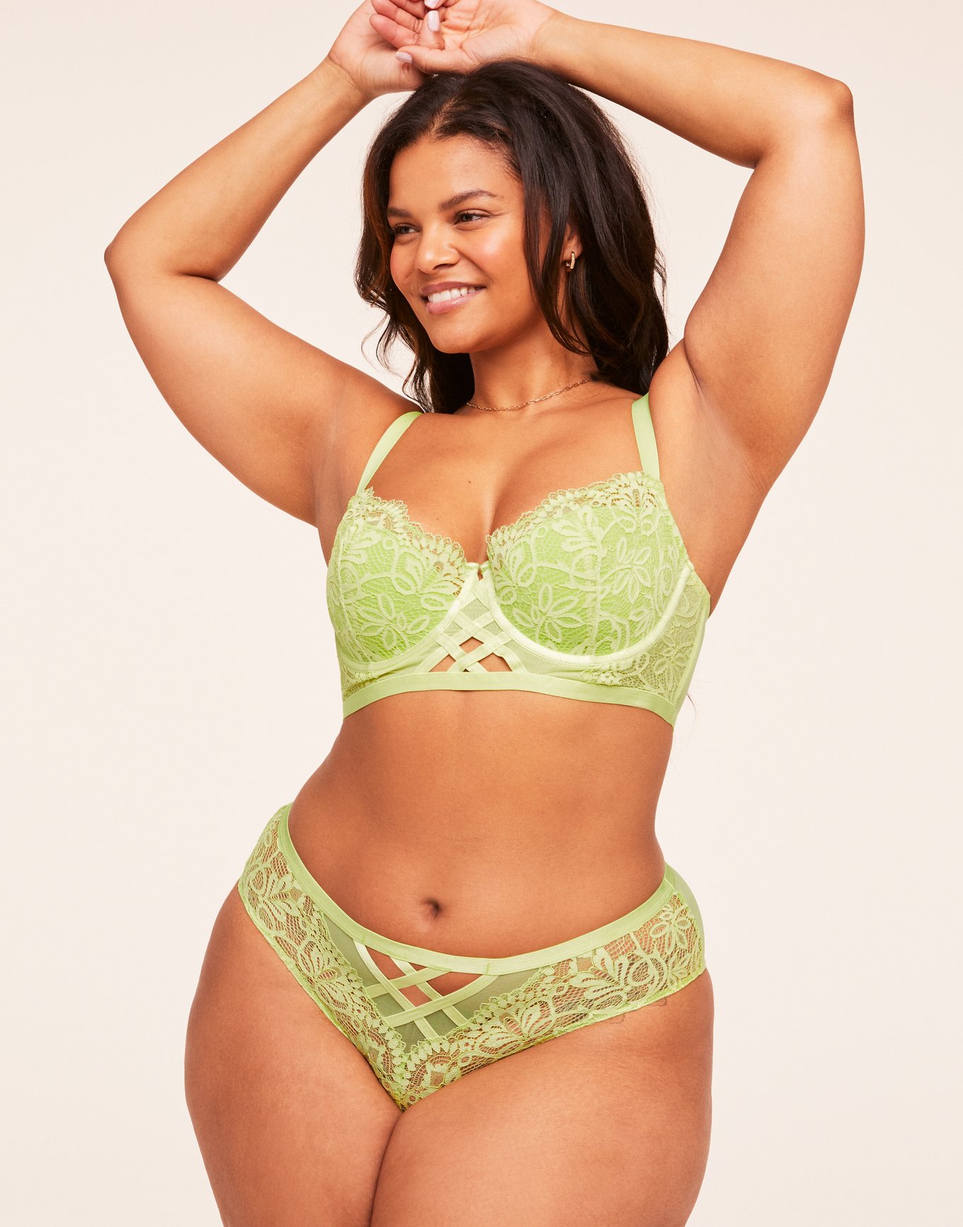 Flattering Plus Size Cotton Lace Bra with Balconette Style - 2 or 3 Pack