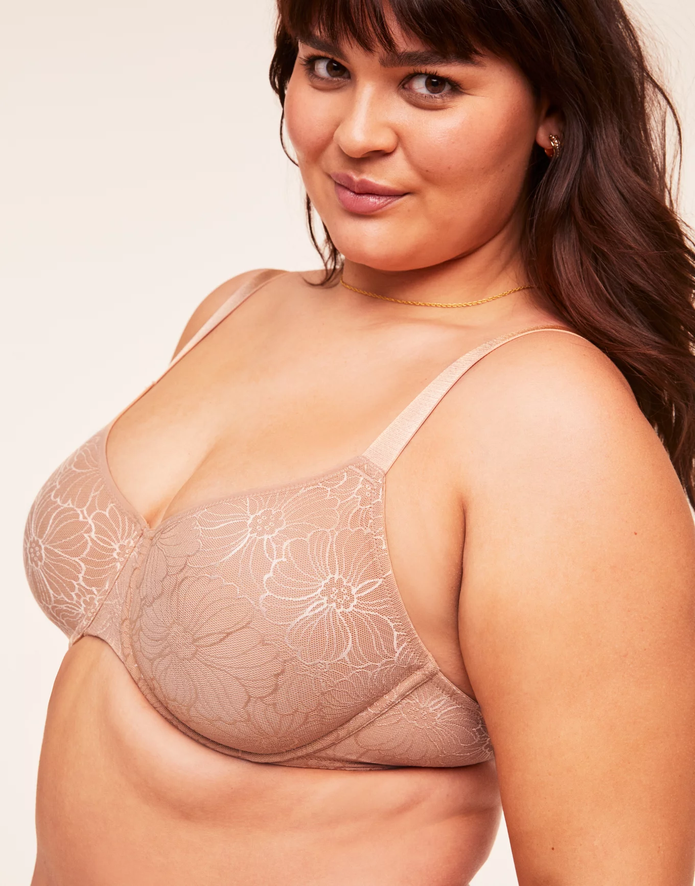  Womens Plus Size Bras Minimizer Seamless Unlined Cup Beige  Panthera Uncia 38DD