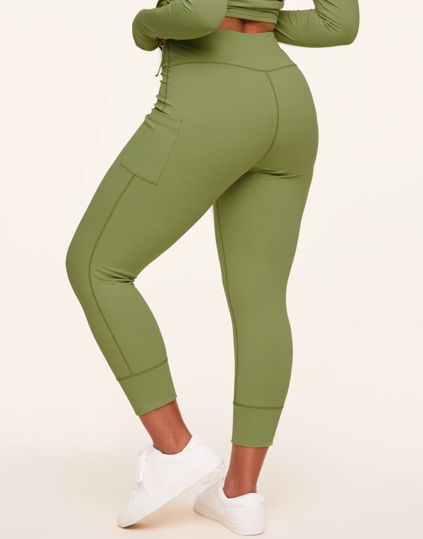 Cora Cozy Slim Jogger Medium Green Plus Slim active jogger, 1X-4X