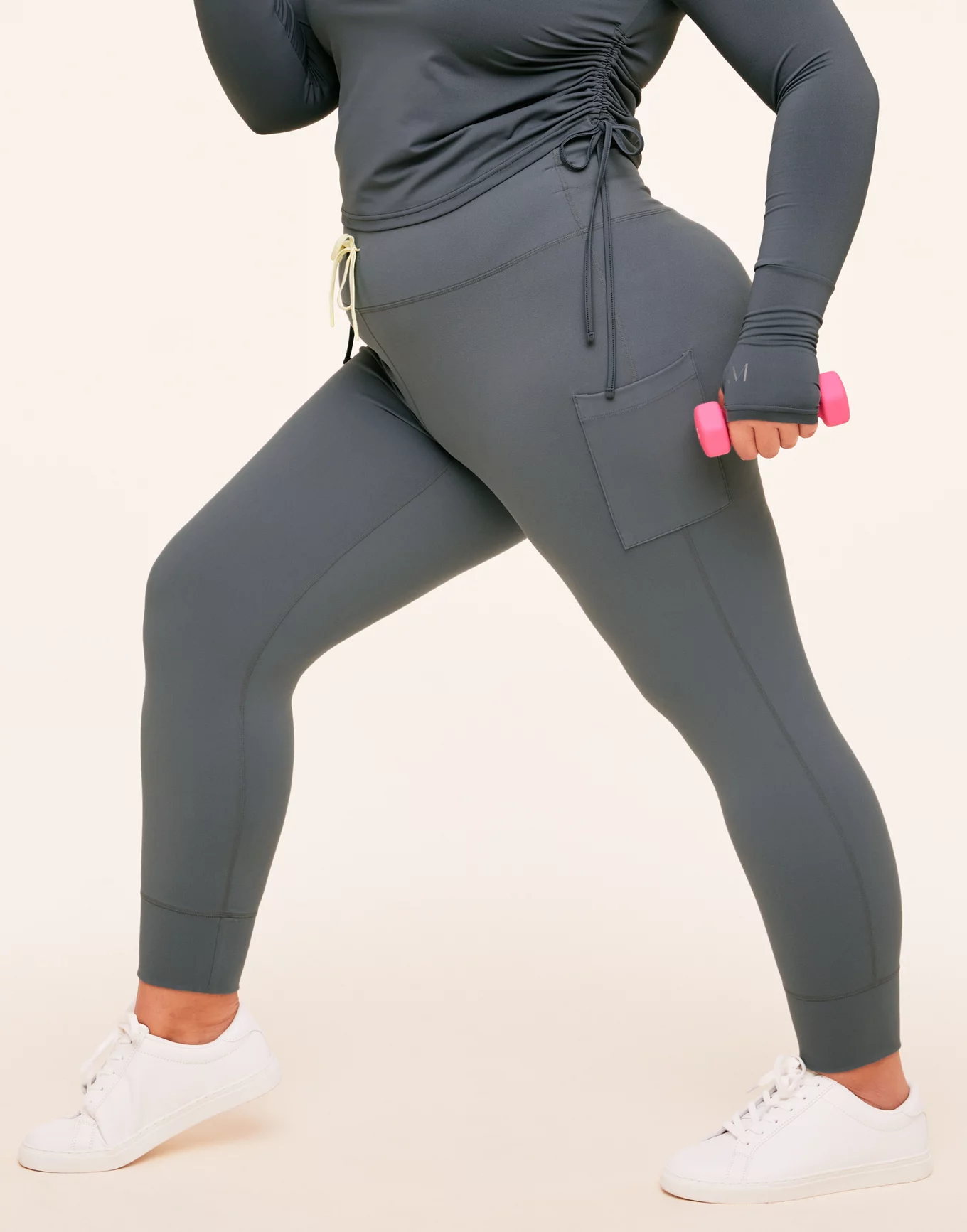 Cora Cozy Slim Jogger Dark Gray Plus Slim active jogger, 2X-4X