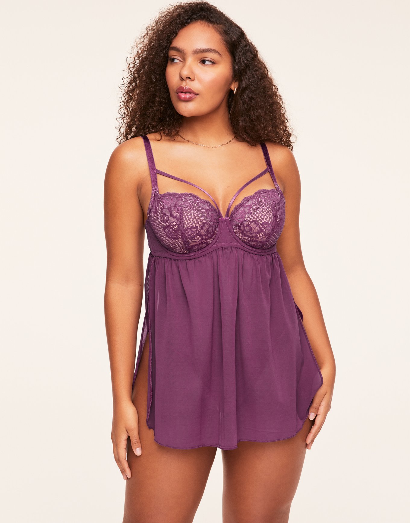 Babydolls Violet Purple Plus Size Sexy Lingerie (Women's)