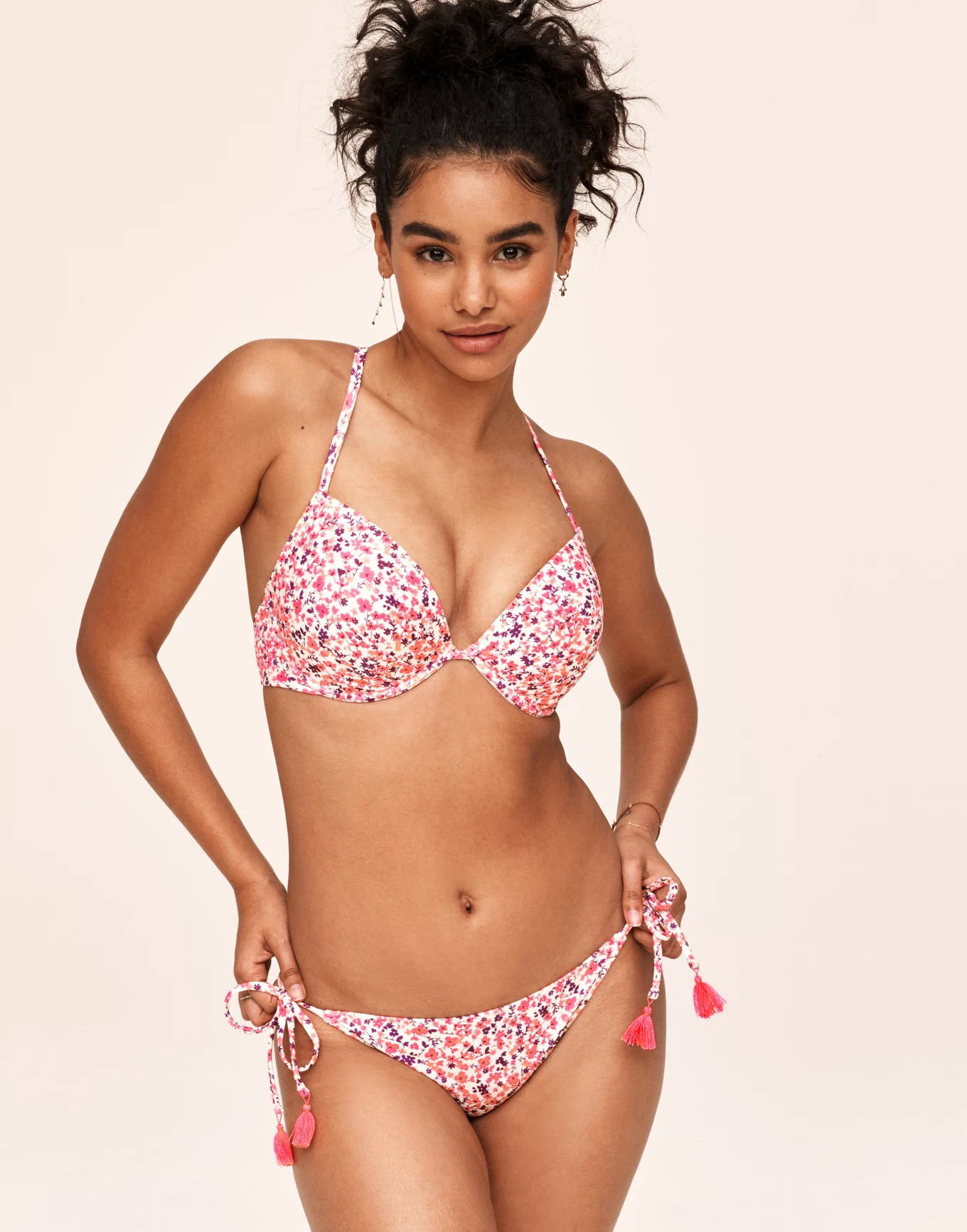 Y22014 Balconette Bikini Top with Push Up- Solid Color