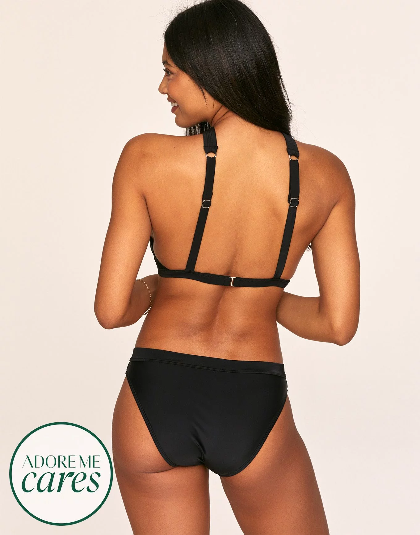 Adore Me, Sexy Swimwear for Women, Tatiana Contour, Classic  Black Bikini Top with Cross-Loop Details