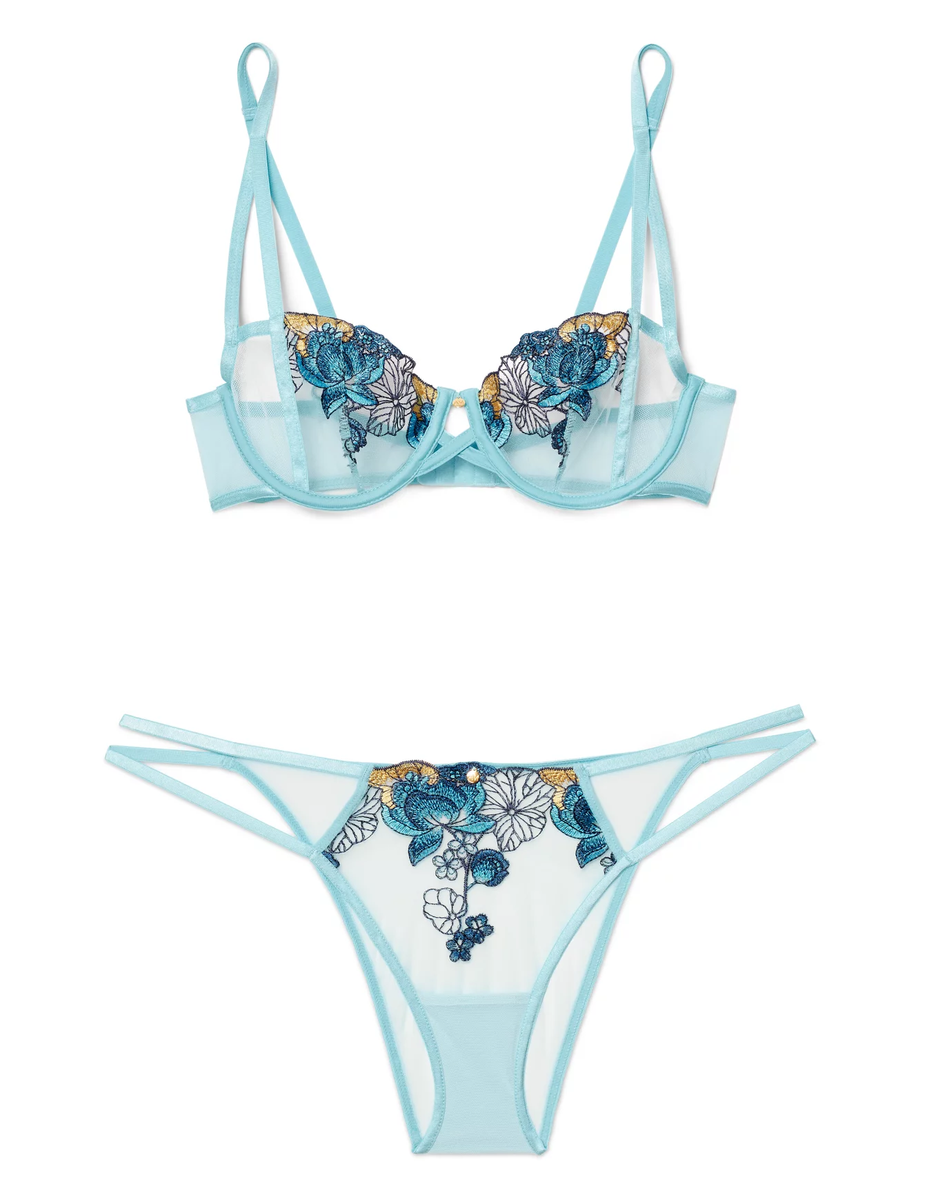 Buy Gorgeous Womens/Ladies Daisy Bra (Pack of 2) (Pale Blue) (34E) Online