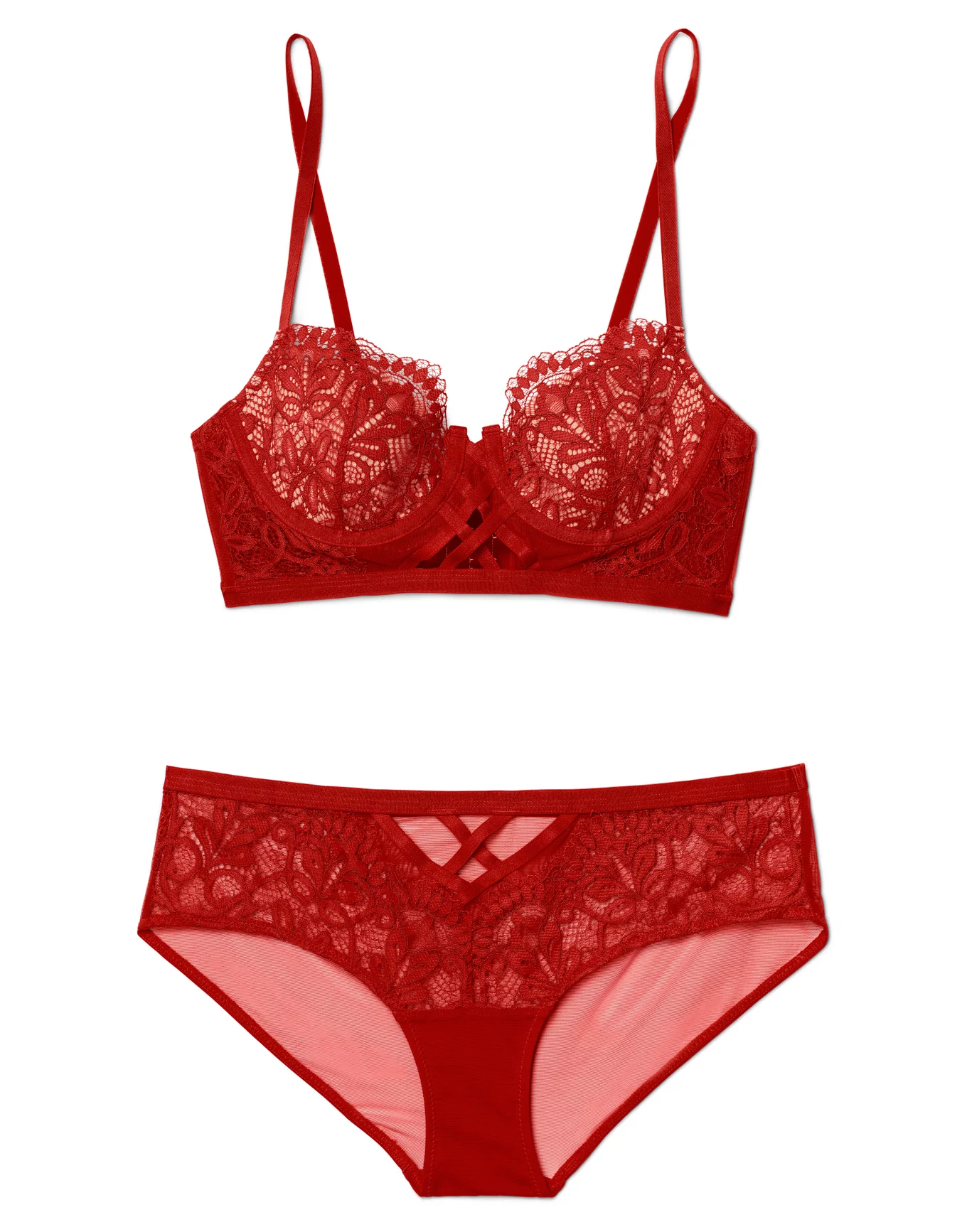  Womens Plus Size Bras Full Coverage Lace Underwire Unlined  Bra Up To J Lipstick Red 38D
