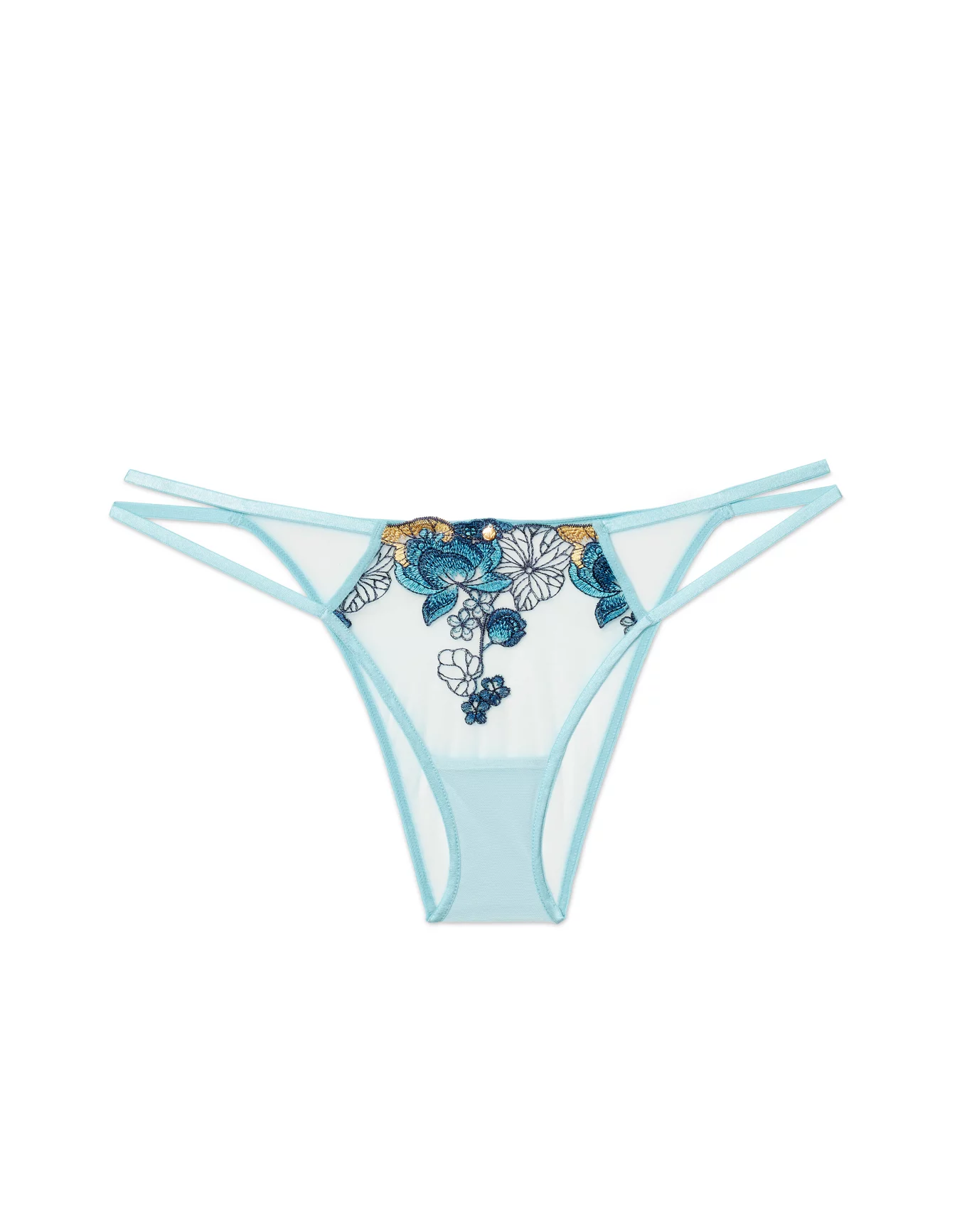 Light Turquoise With Pink Roses Panty Pick Your Size 