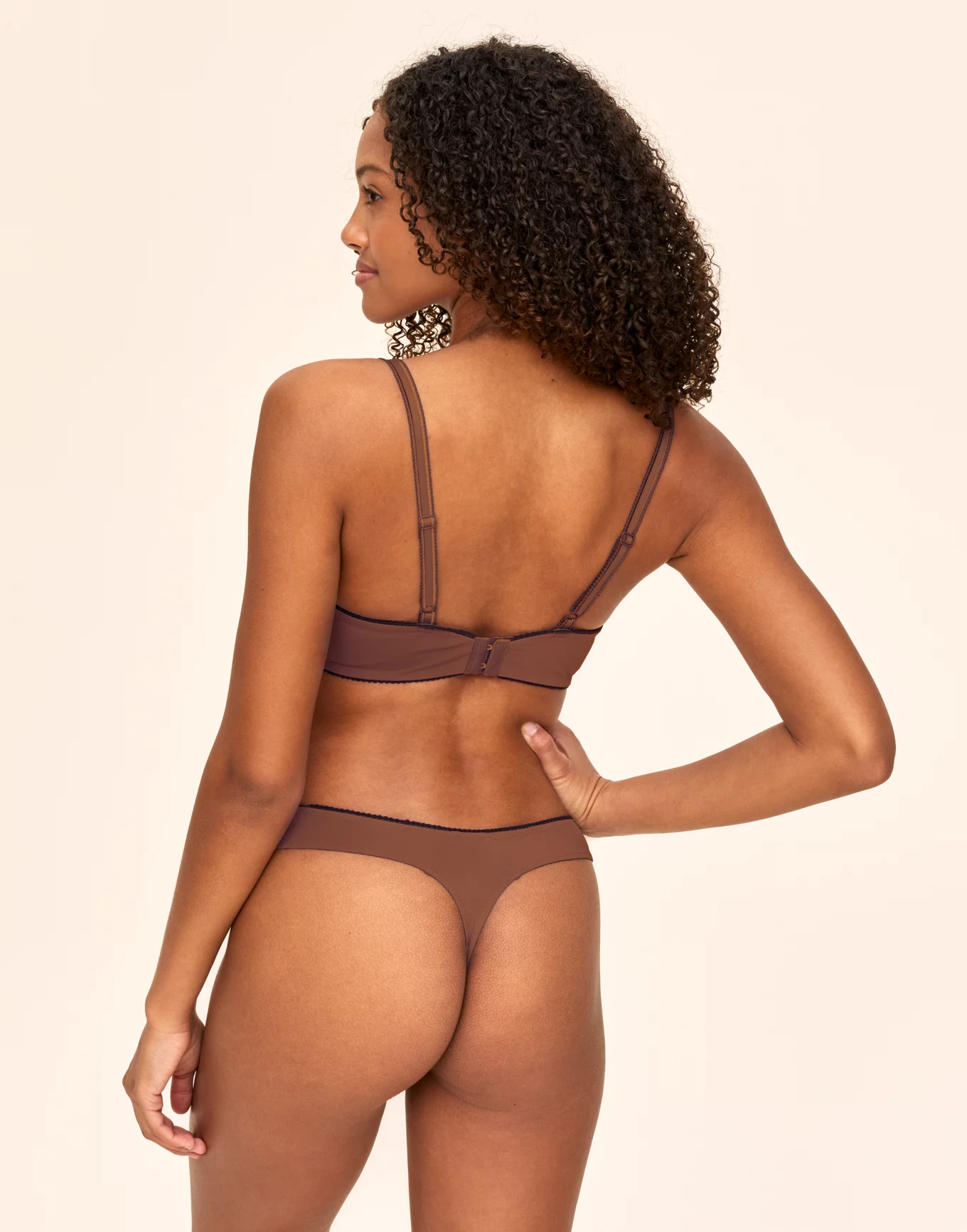 Women's Brown Leather Push Up Bra & Panty Set – Hindamco