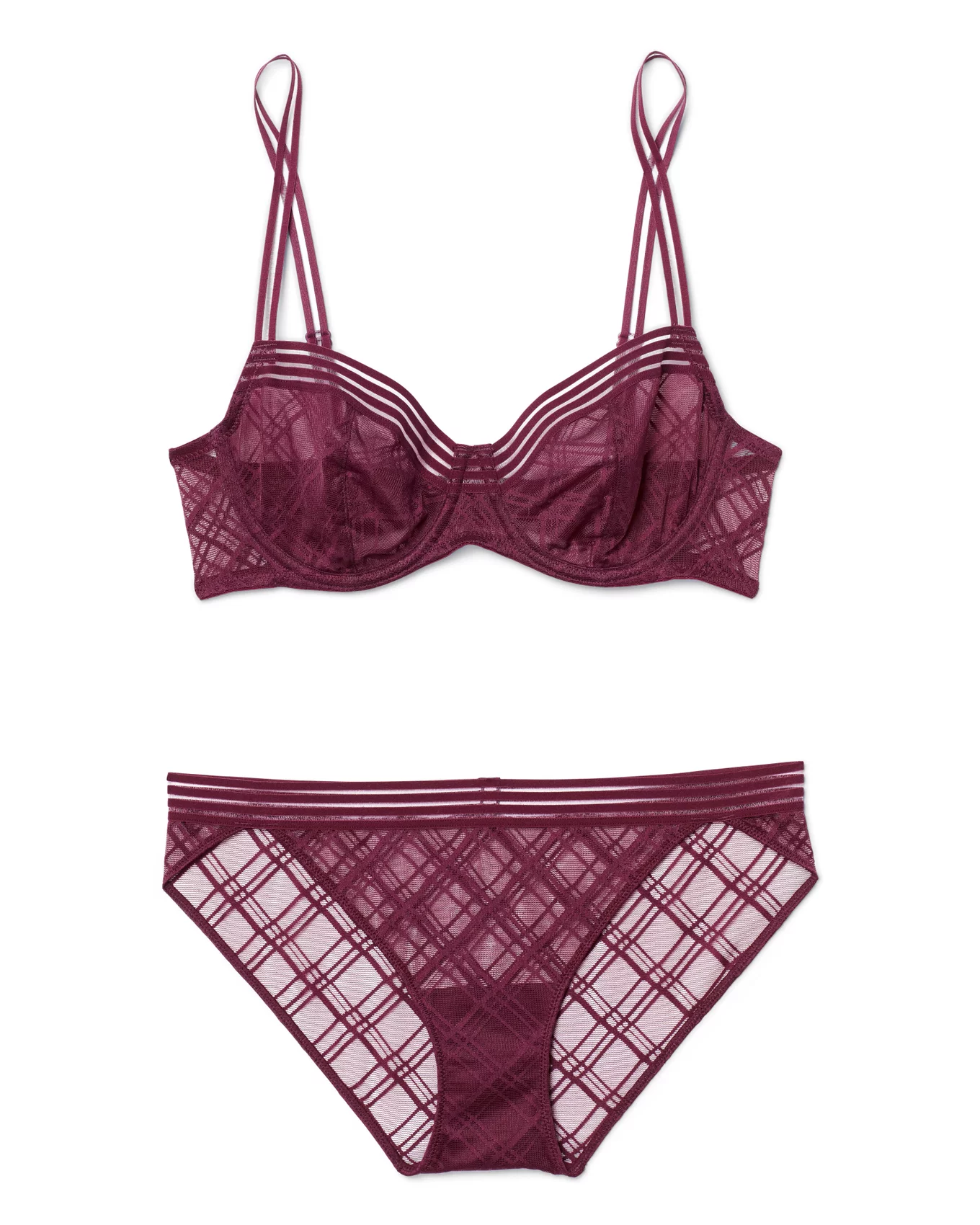 Stacie Dark Purple Unlined Balconette, 32DD-38DD | Adore Me