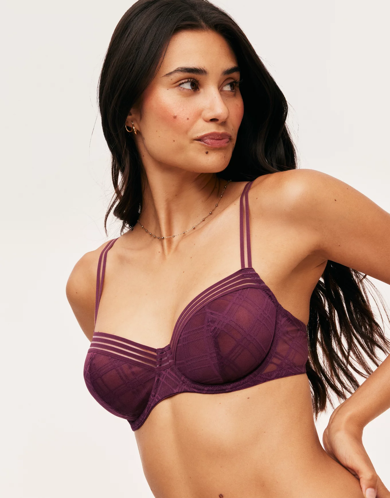 Stacie Dark Purple Unlined Balconette, 32DD-38DD | Adore Me