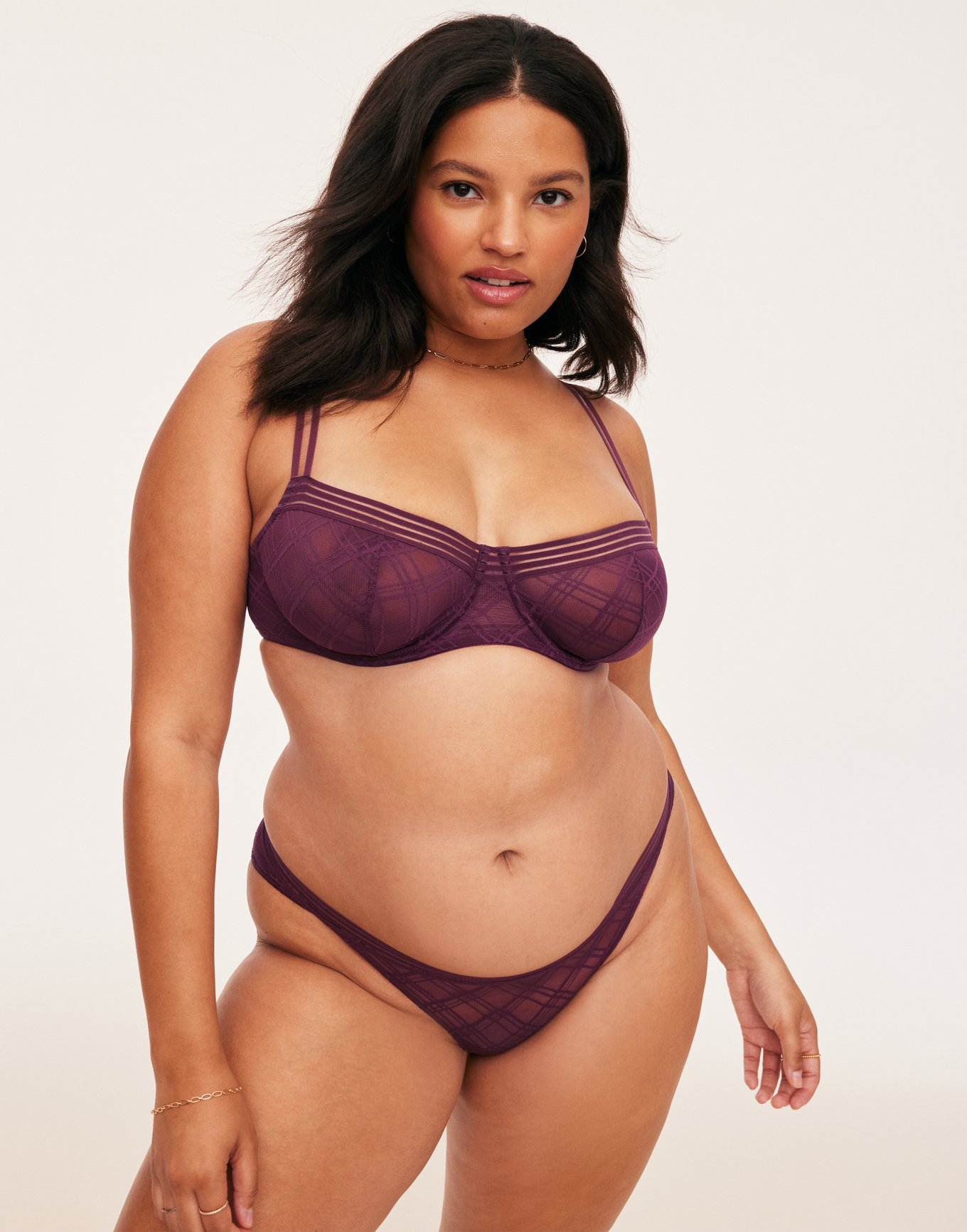 Plus Size VIP Wine Lace Sexy Strappy Teddy - Spicy Lingerie