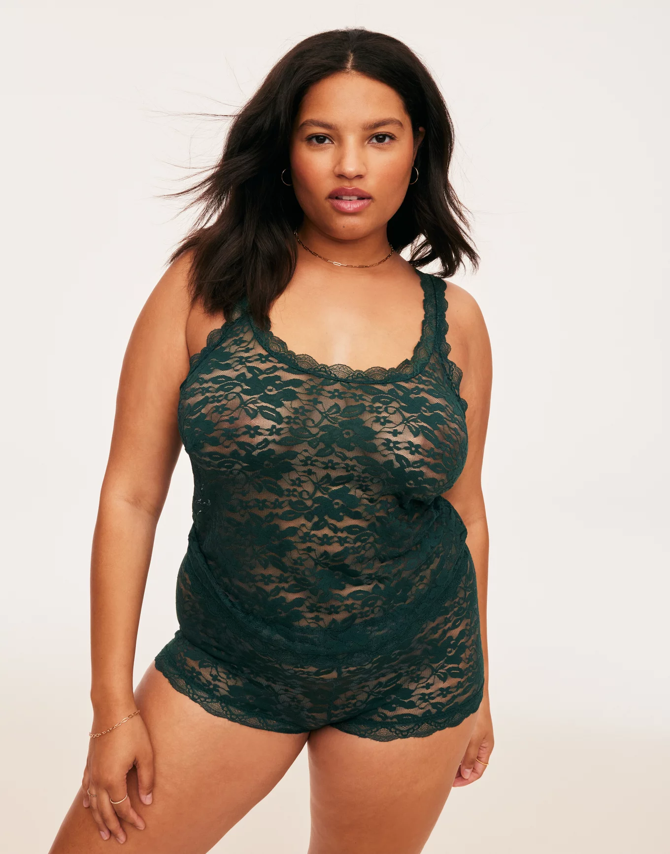 Roanne Dark Green Plus Tank and Short Set, XL-4X | Adore Me