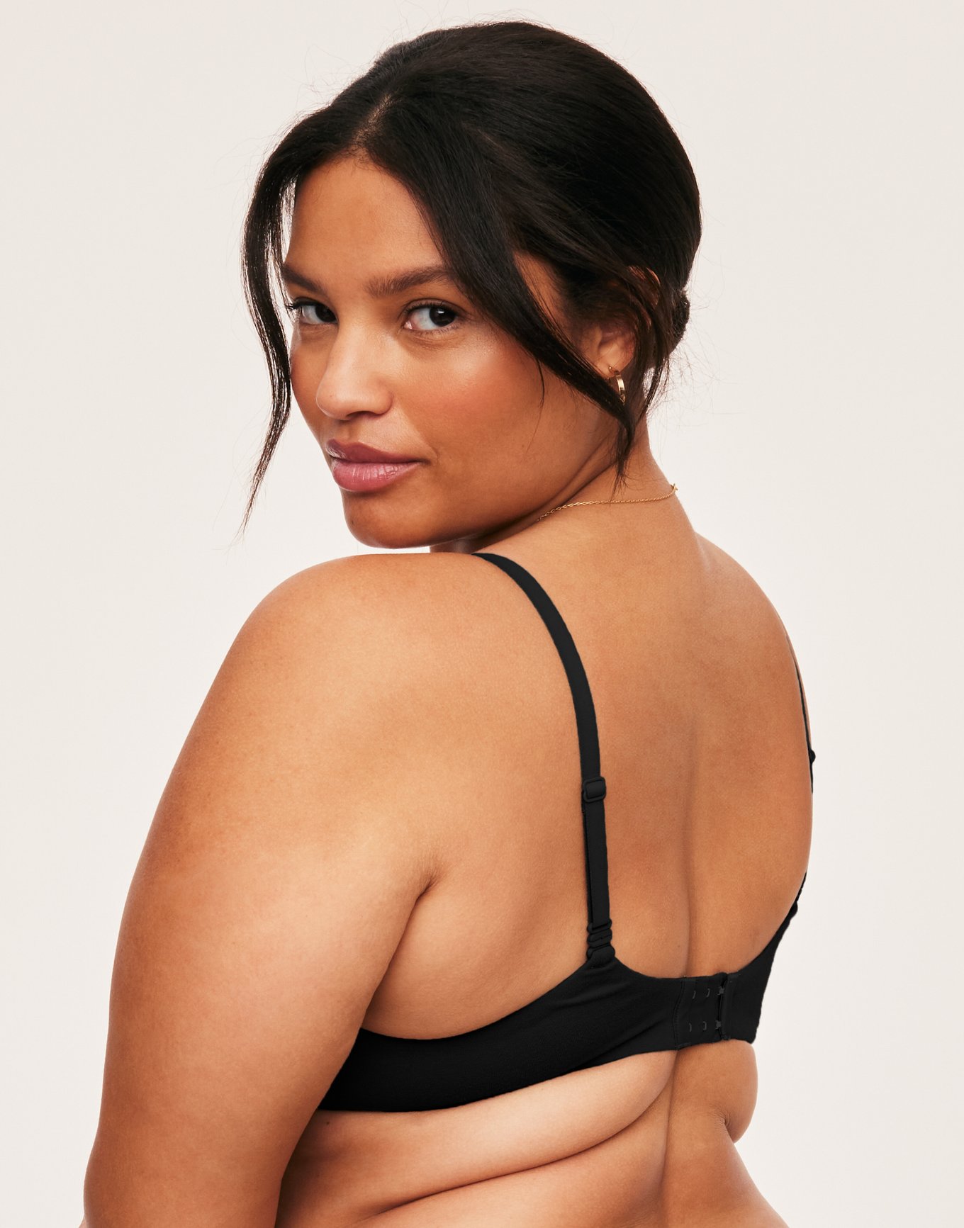 Joelle Black Plus Low compression, subtle support, 38DDD-40DDD Adore Me