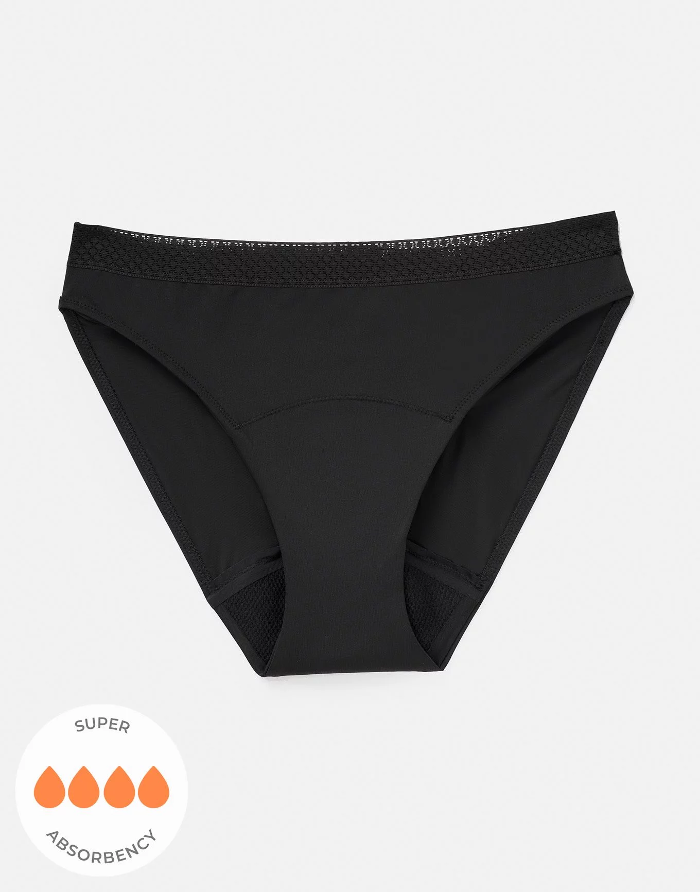 Katelin Bikini Black Period Panties, XS-XL
