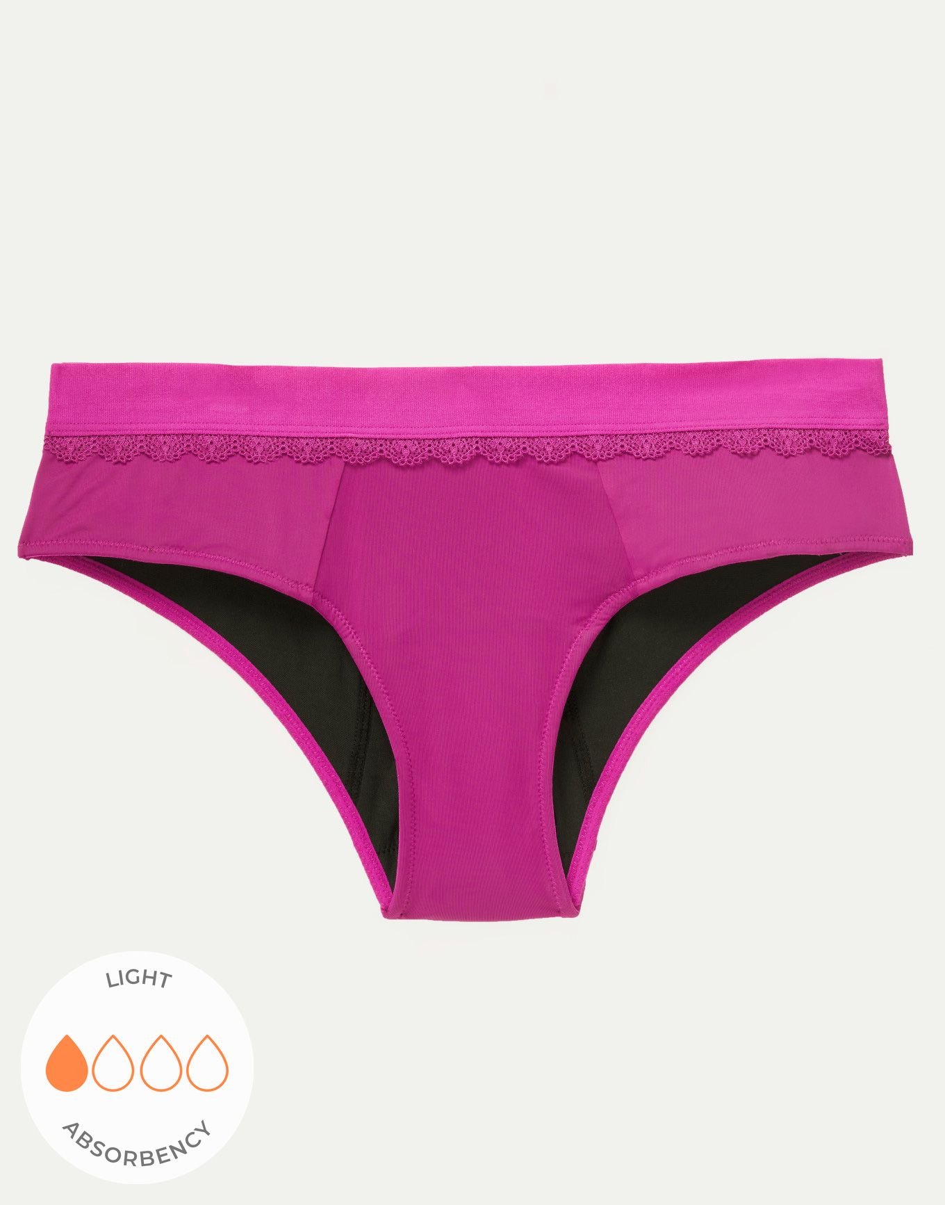 Cindy Cheeky Dark Pink Plus Period Panties, 1X-3X | Adore Me