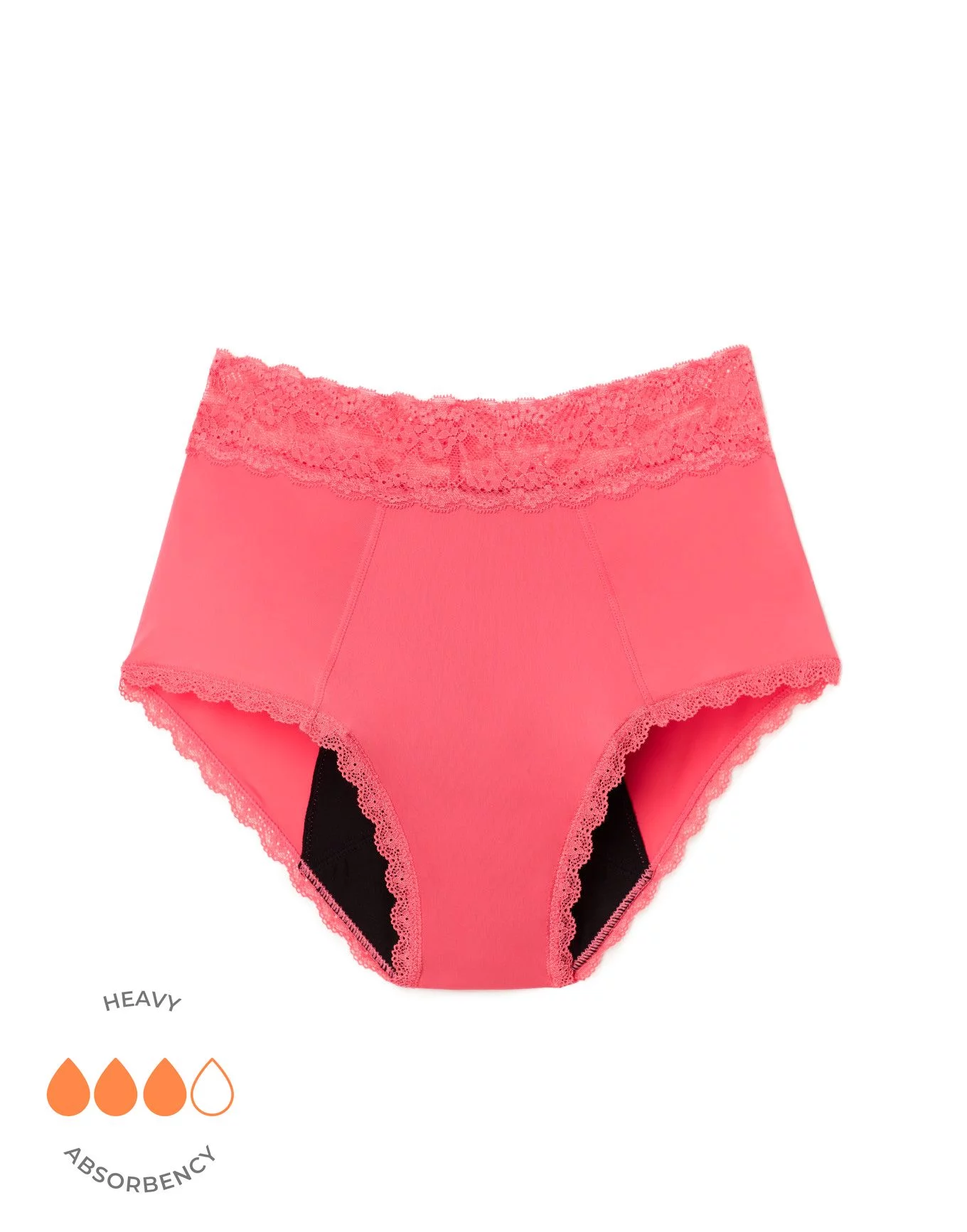 Amelia High Waisted Dark Pink 2 Period Panties, XS-XL