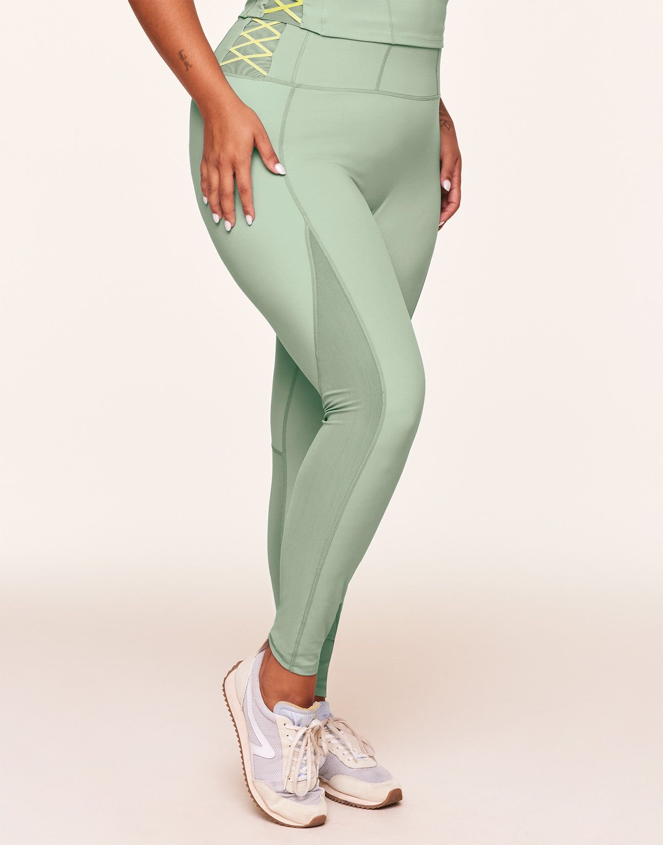 Nolina Medium Green Plus Full Length High Rise Legging, 1X-4X