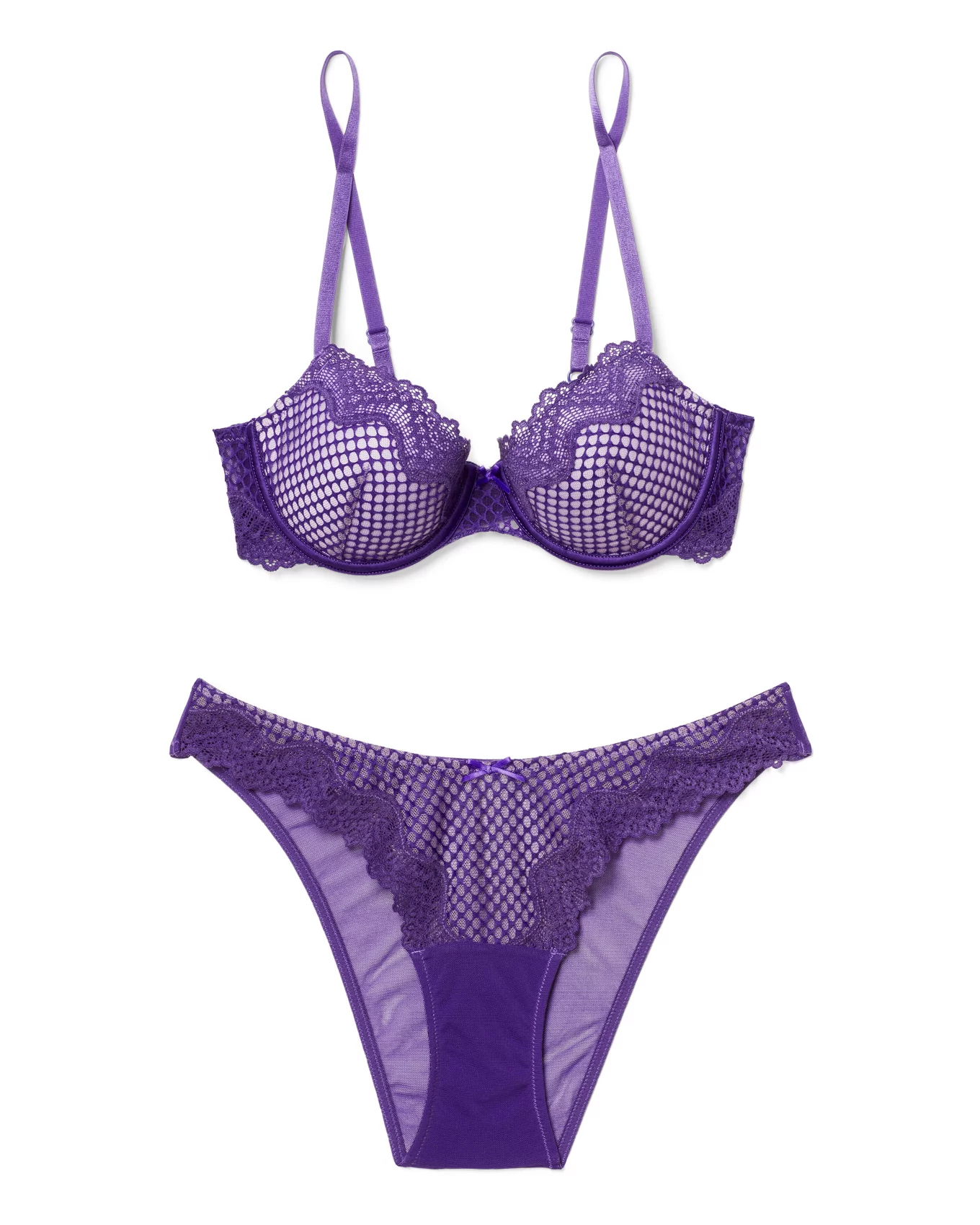 Adore Me Women's Rubie Demi Bra 38d / Violet Indigo Purple. : Target