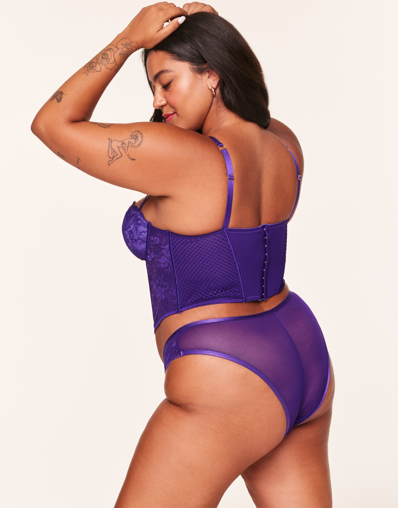 Dominika Dark Purple Plus Contour Bustier Top, 38DD-46DDD | Adore Me