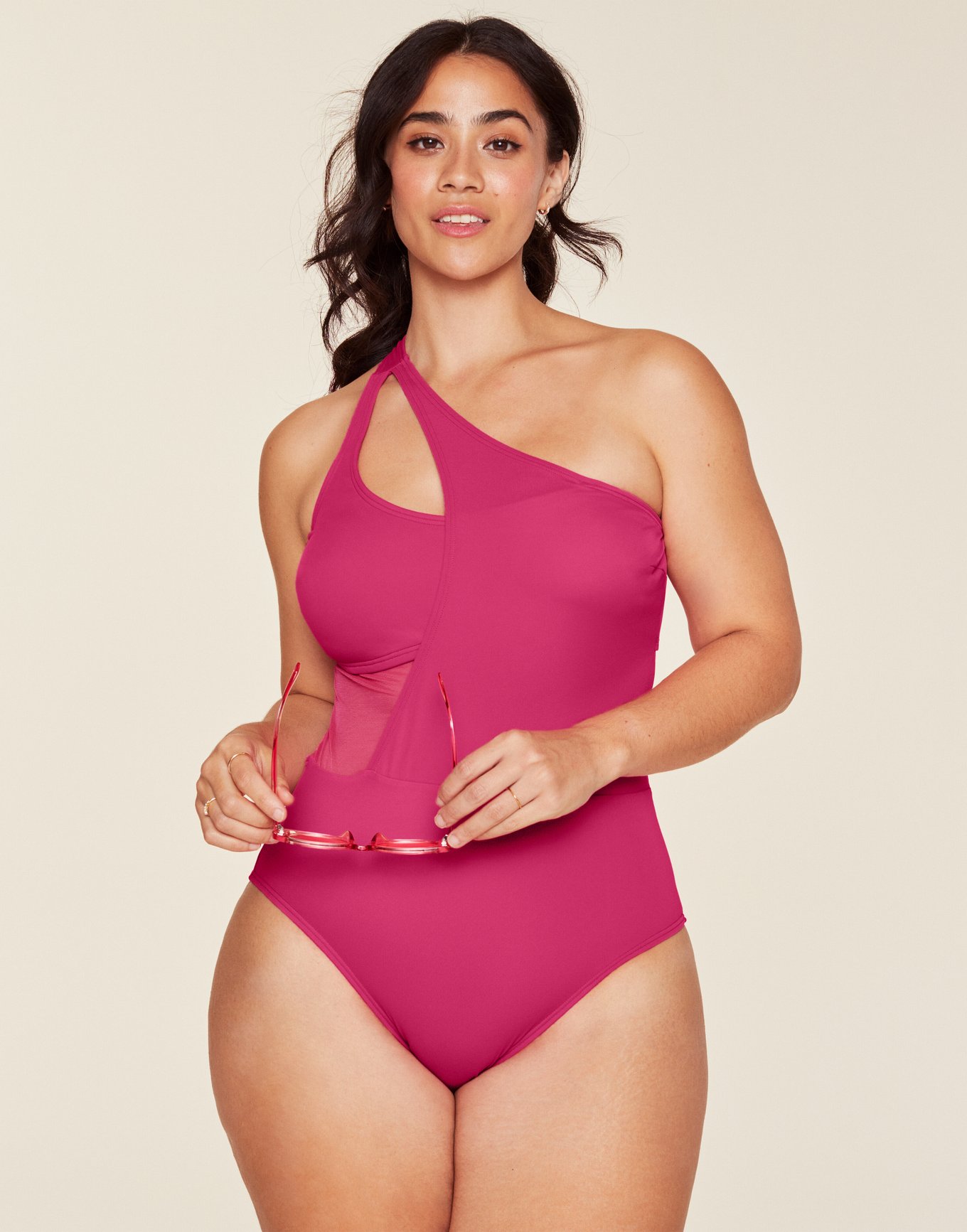 Demi Dark Pink 2 Plus Bikini set, XL-4X