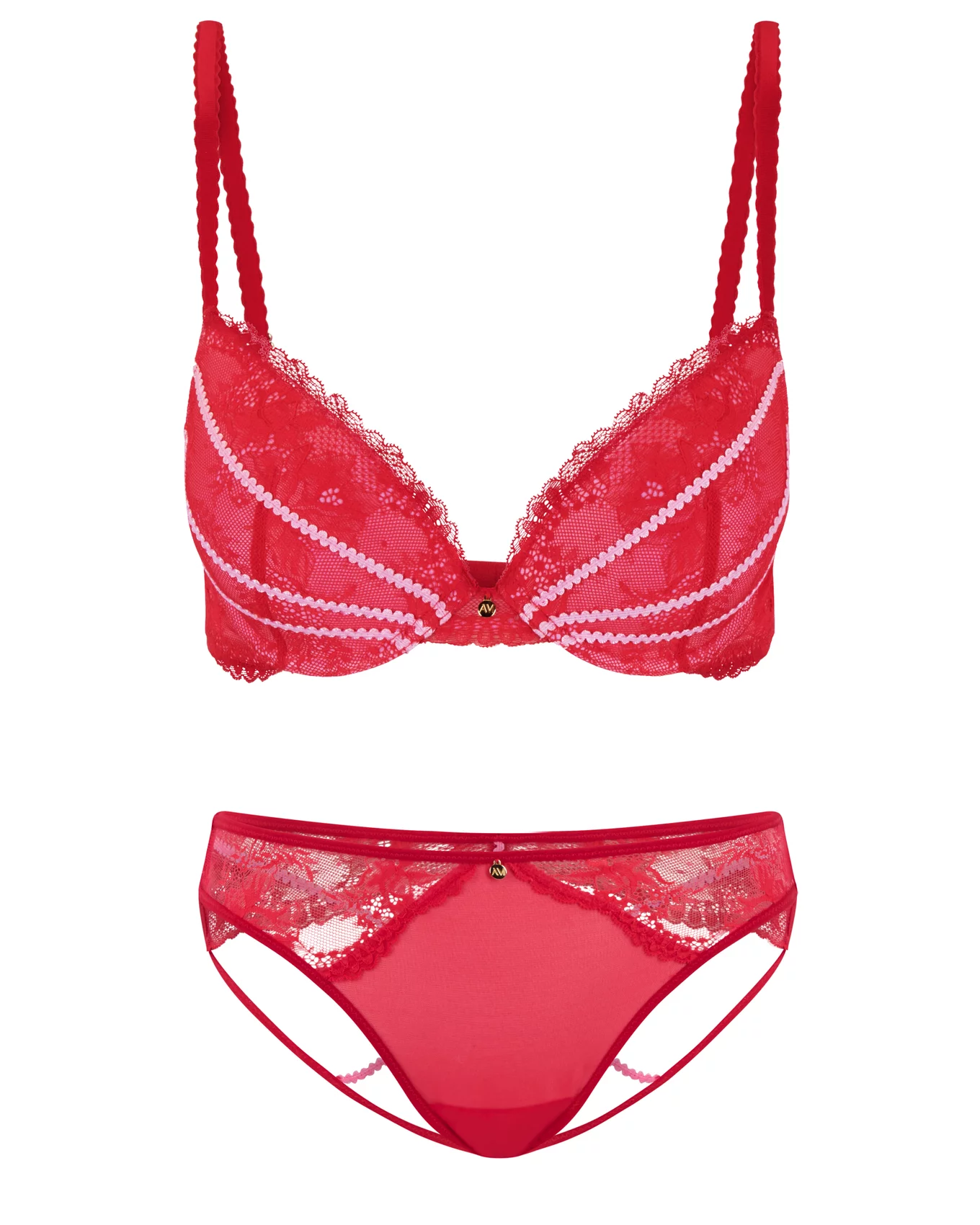 Adore Me Women' Marca Plunge Bra 42D / Racing Red. - ShopStyle